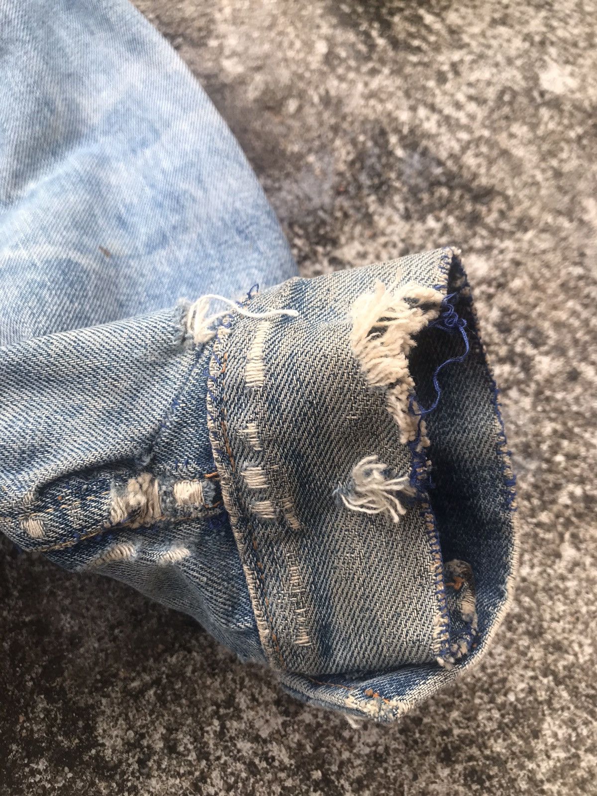 Levi's True Vintage Distressed Levis Trucker Jacket Big E Size US S / EU 44-46 / 1 - 8 Thumbnail