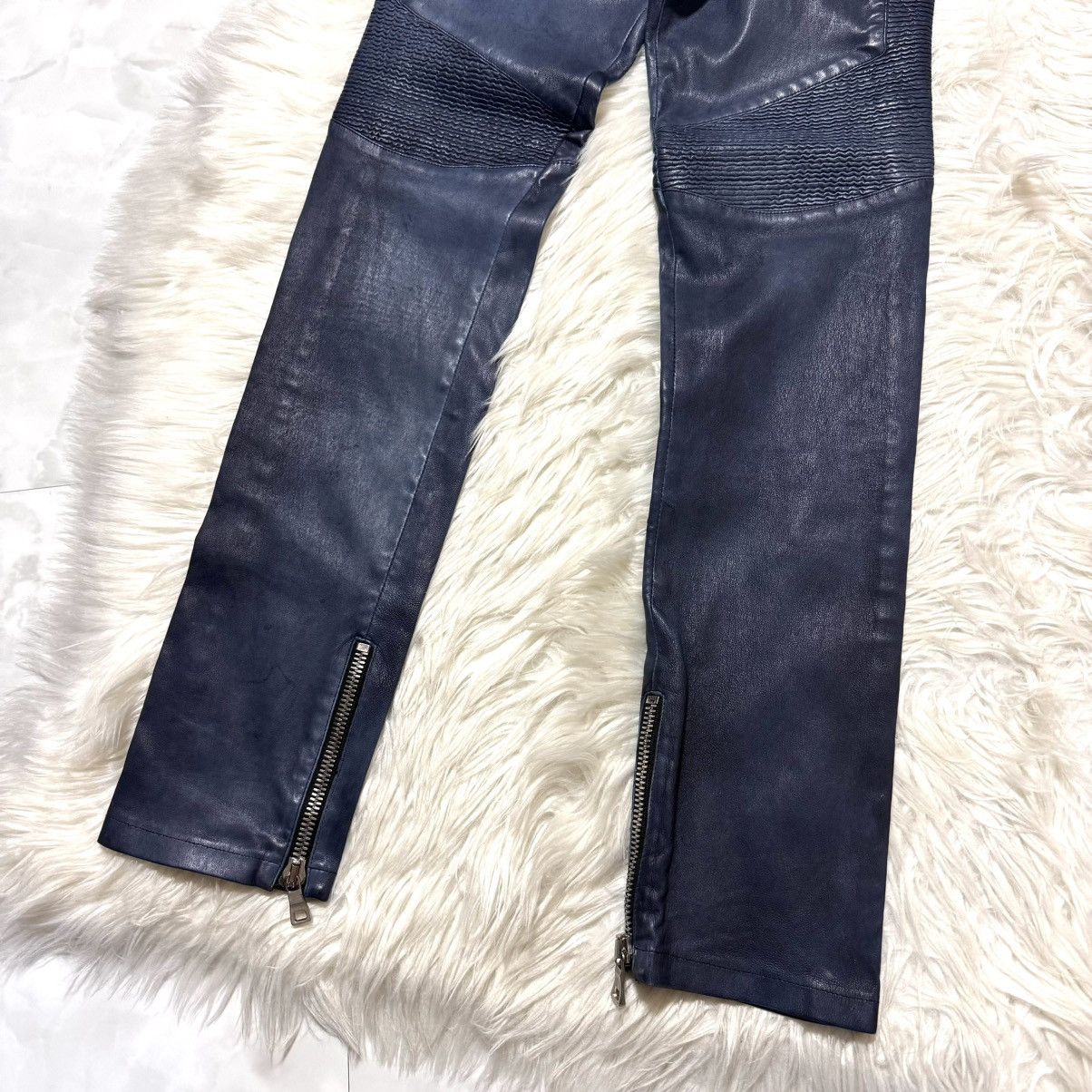 Balmain Balmain Homme Super Stretch Lamb Leather Biker Pants Size US 28 / EU 44 - 8 Thumbnail