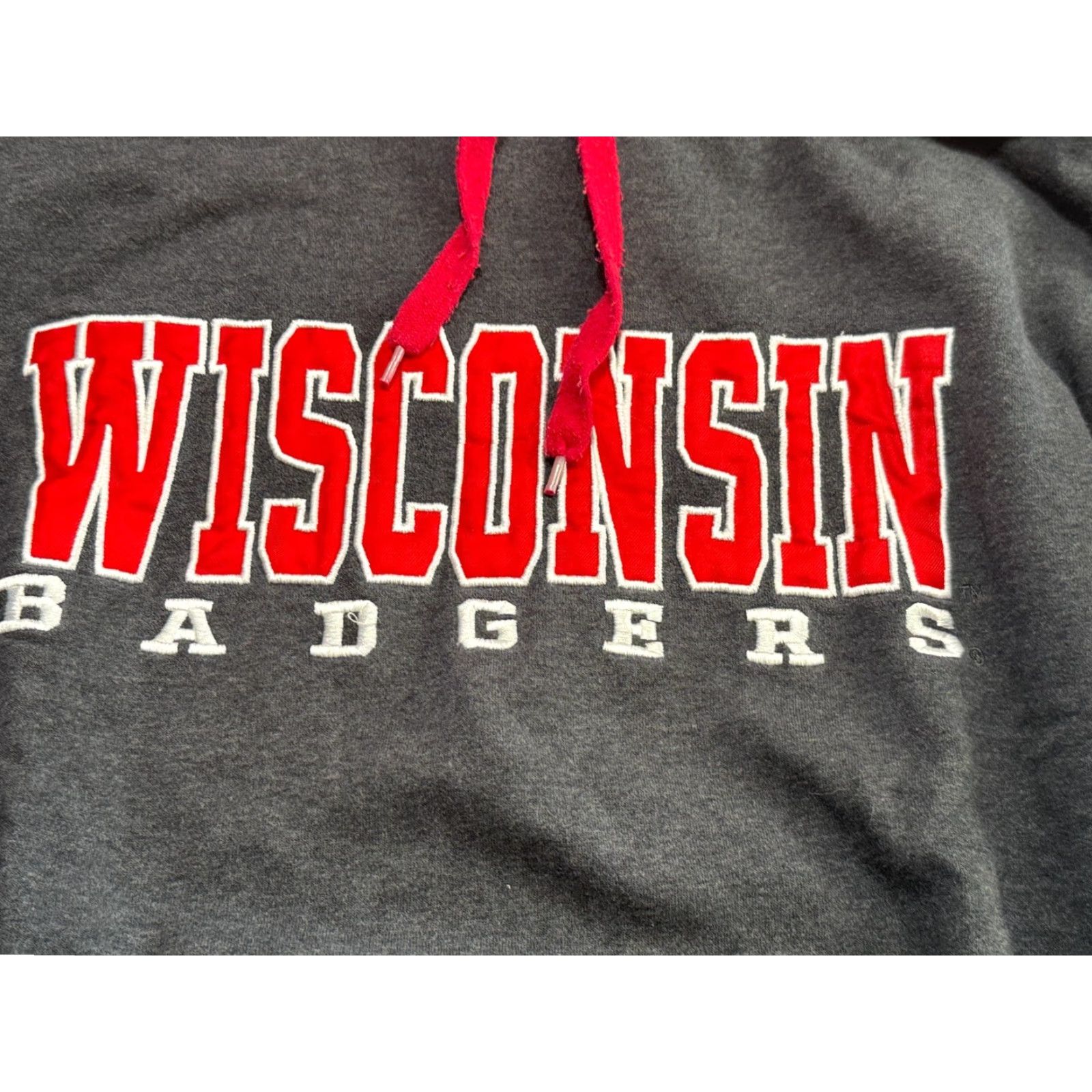 Vintage Stadium Athletics Hoodie Men's Large Gray Wisconsin Badgers Sweatshirt Size US L / EU 52-54 / 3 - 5 Thumbnail