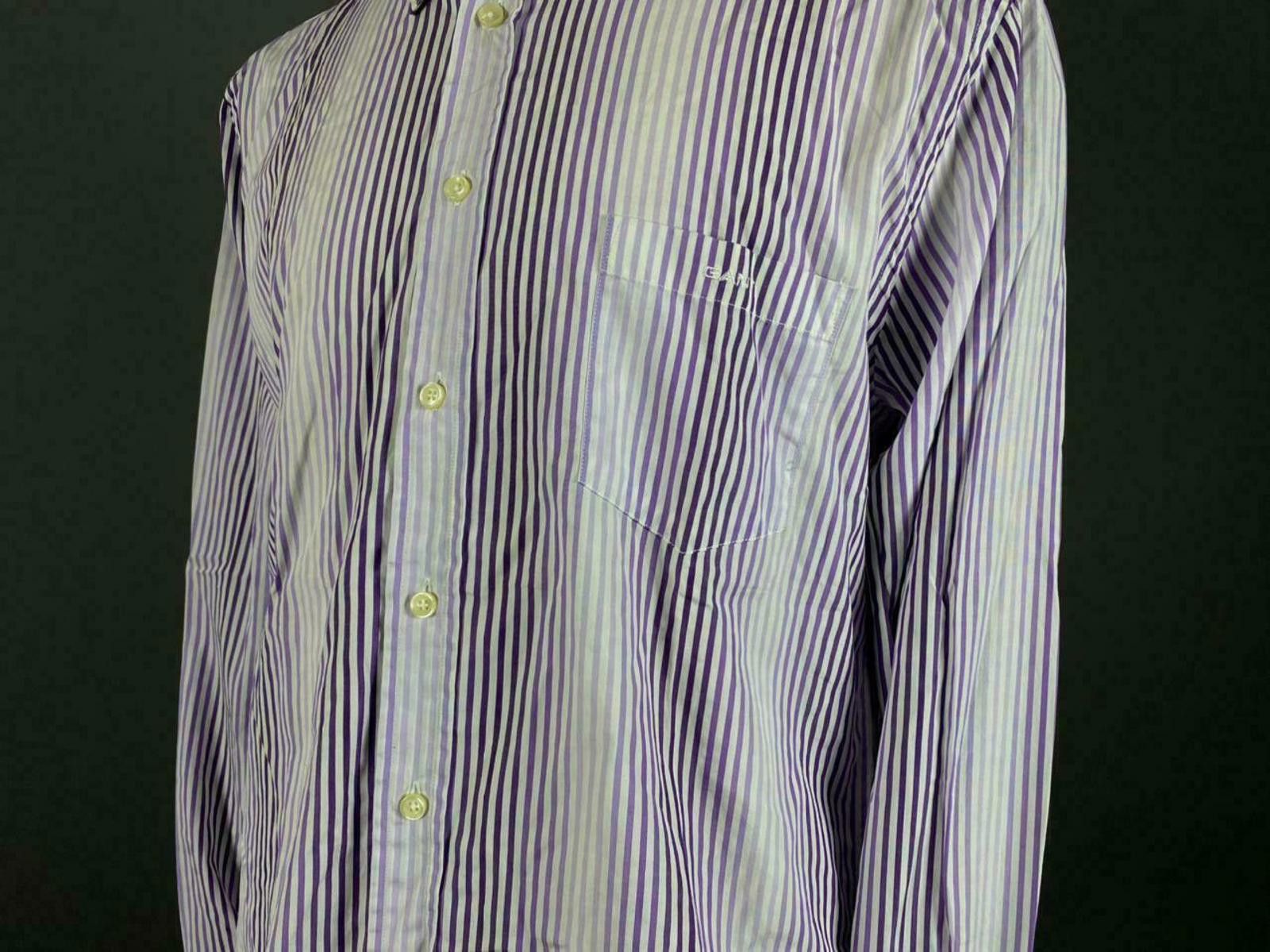 Gant Gant Oxford Egyptian Cotton Fitted Stripe Shirt Size XL Size US XL / EU 56 / 4 - 3 Thumbnail
