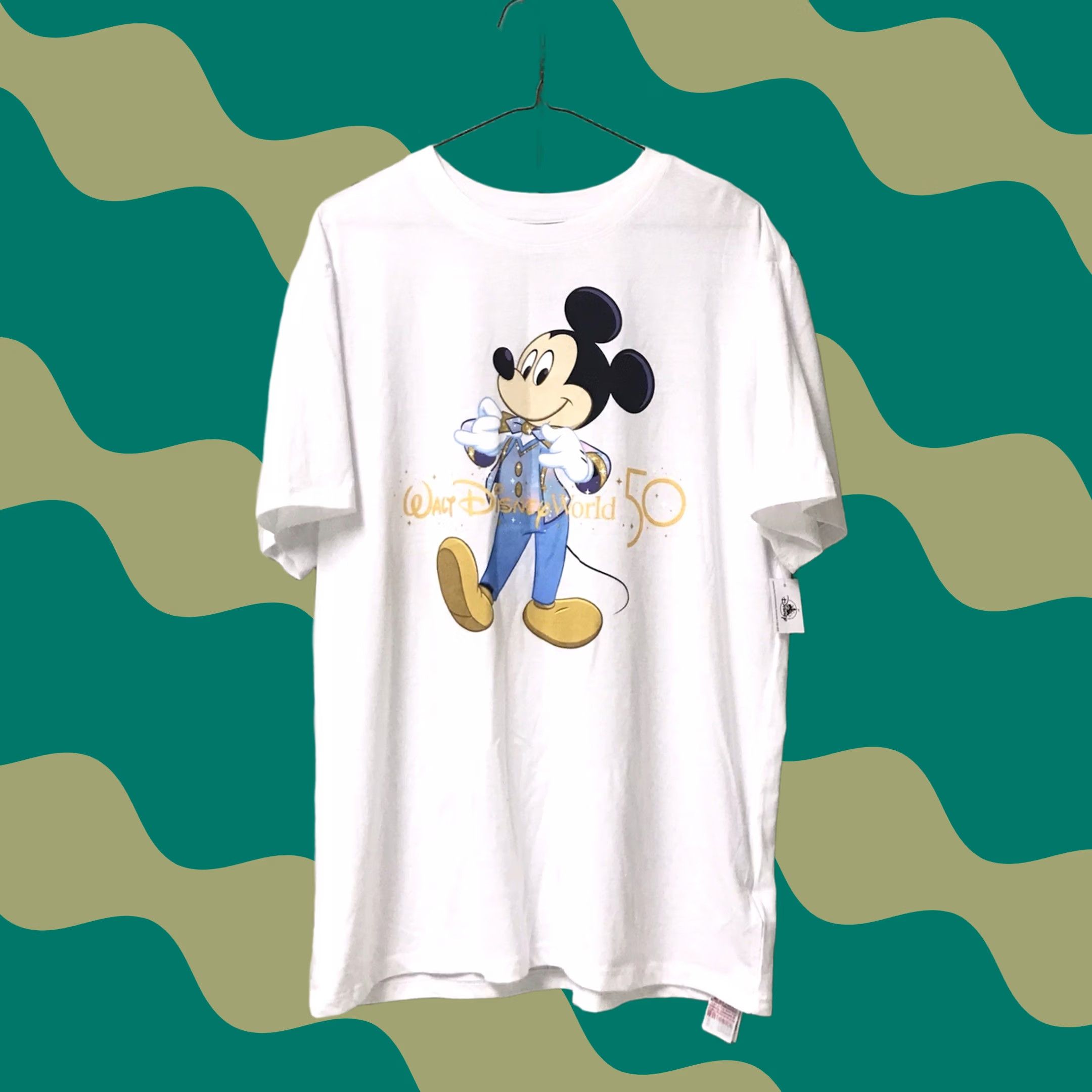 Disney Disney Men/Women White Walt World 50th Anniversary Mickey Mouse Shirt M Size M / US 6-8 / IT 42-44 - 1 Thumbnail