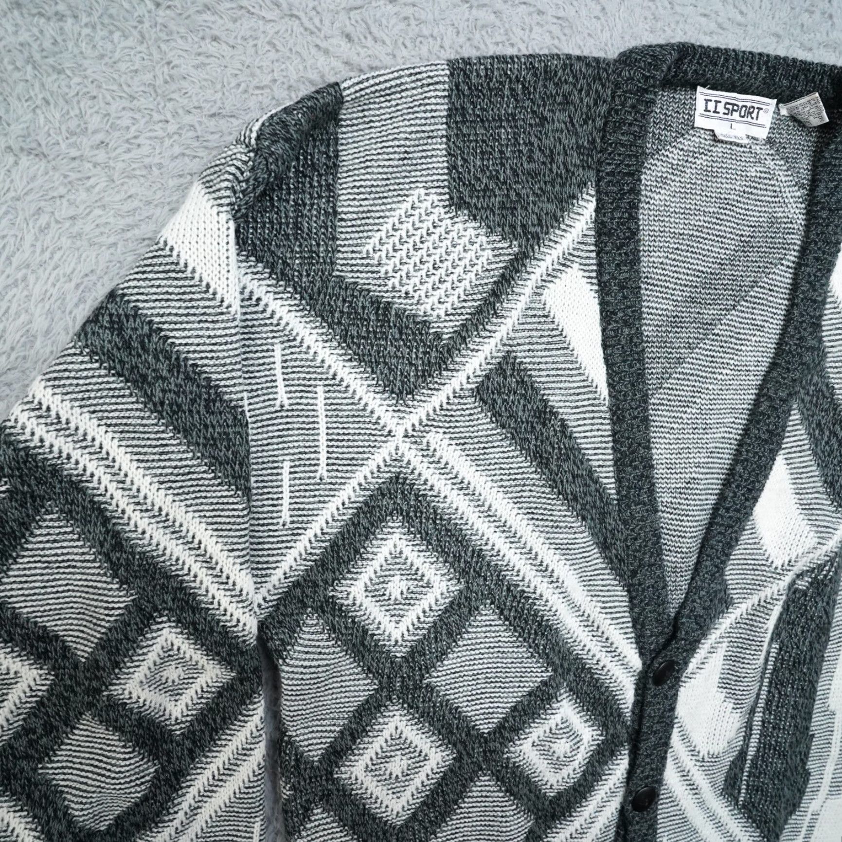 Vintage VINTAGE Cooper Cardigan Sweater Mens LT Gray Button All Seasons 60s 70s 80s Knit Size US L / EU 52-54 / 3 - 5 Thumbnail
