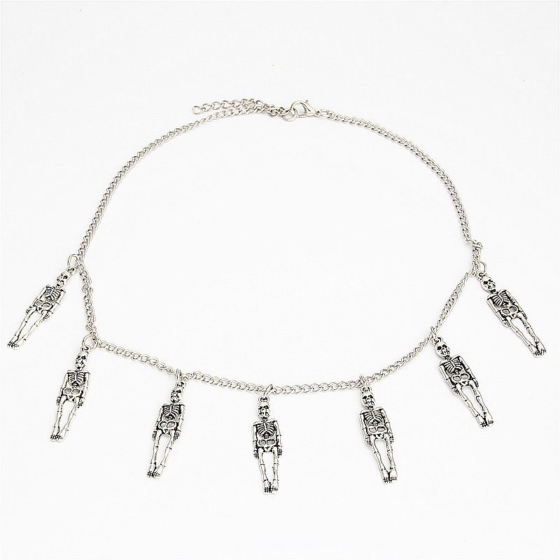 Jewelry Pirate Gothic Skeleton Skull Necklaces Size ONE SIZE - 4 Thumbnail