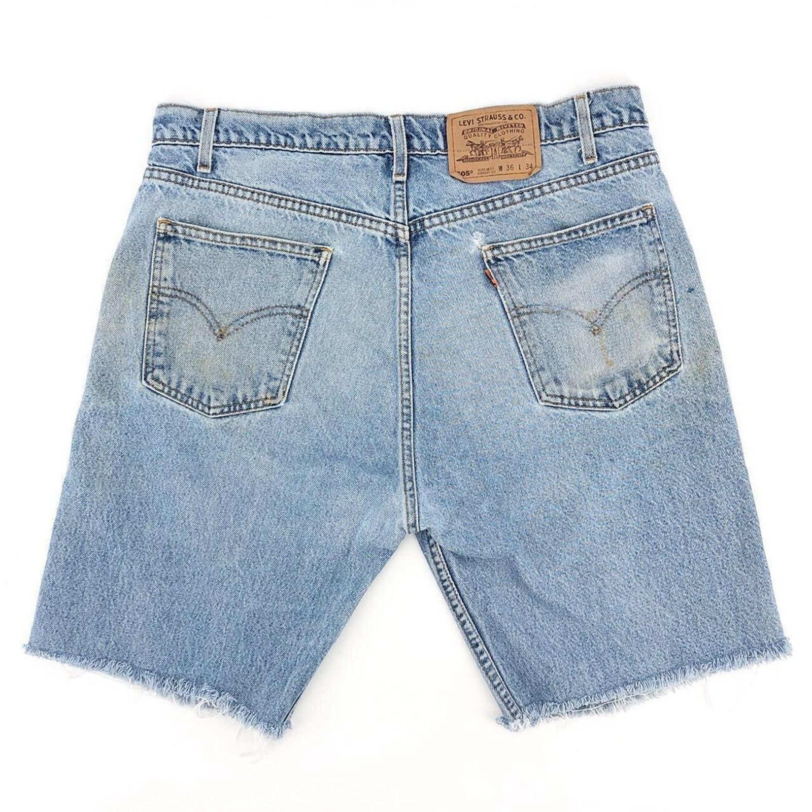 Levi's × Vintage Levis 505 denim cut off jean shorts 90s 1990s vintage Size US 36 / EU 52 - 1 Thumbnail