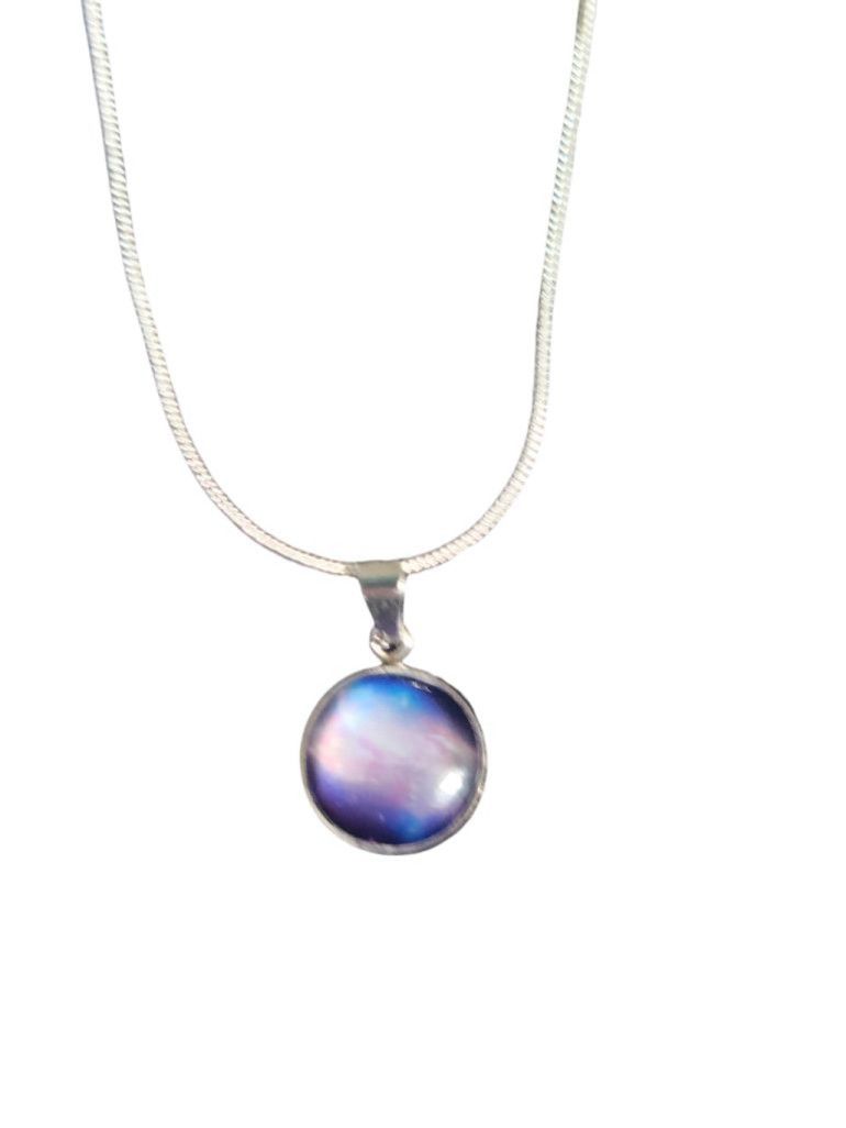 Handmade 925 Sterling Silver nebula galaxy necklace Size ONE SIZE - 1 Thumbnail
