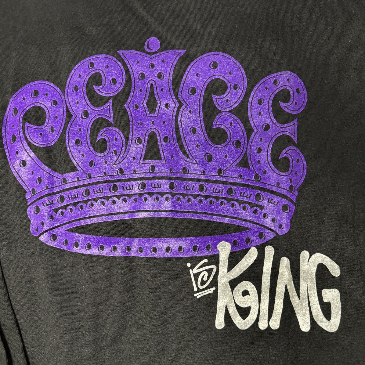 Stussy STUSSY PEACE IS KING LONG SLEEVE TEE BLACK Size US L / EU 52-54 / 3 - 3 Thumbnail