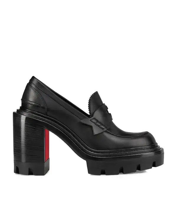 Christian Louboutin o1s1wg110426 Leather Penny Loafers in Black Size US 6 / IT 36 - 2 Thumbnail