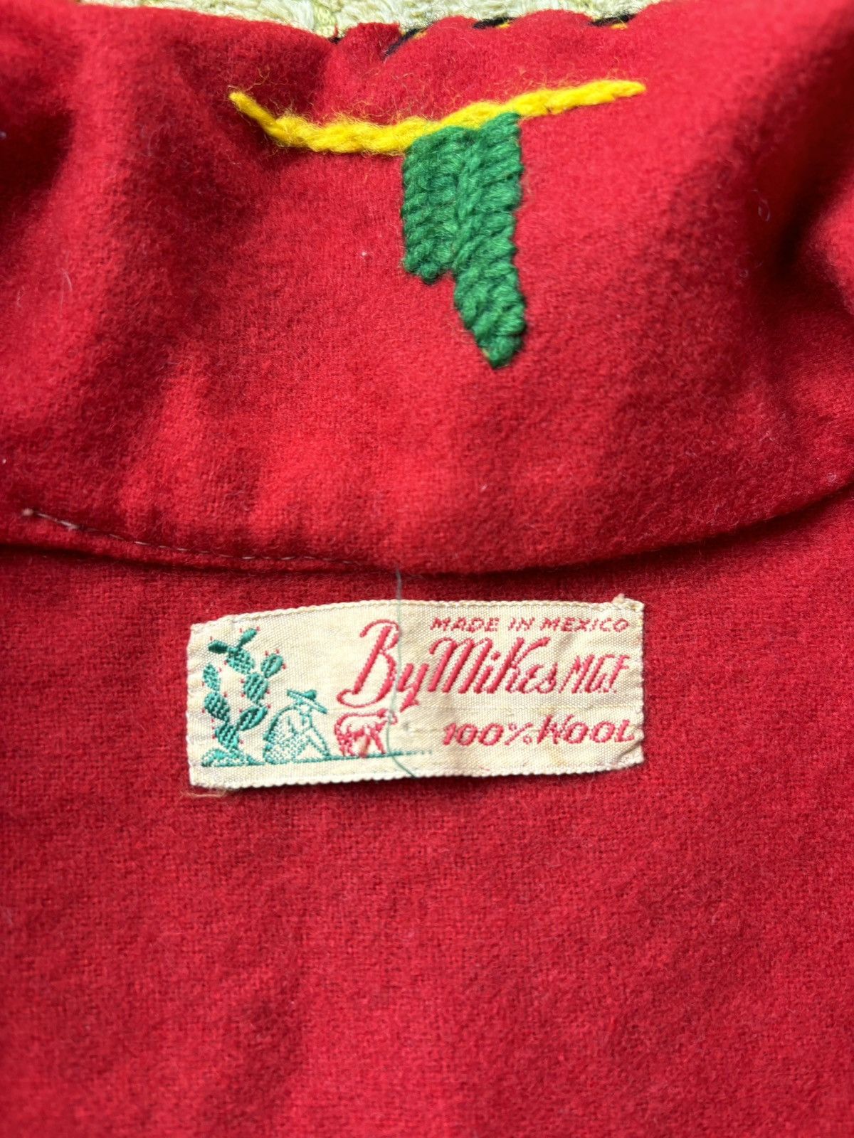 Vintage 1940s Mexican Wool Jacket 1950s Vintage Embroidered By Mikes Size M / US 6-8 / IT 42-44 - 3 Thumbnail