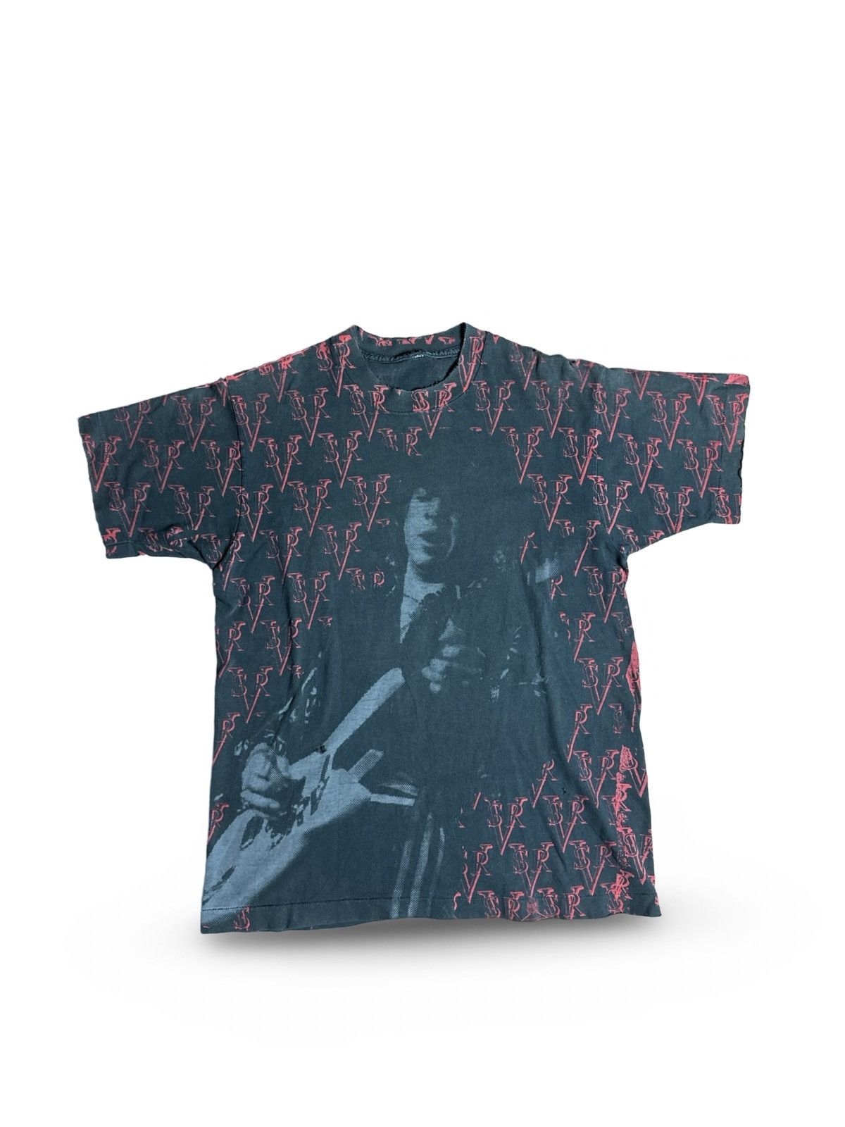 Japanese Brand × Vintage 1980s vintage Stevie Ray Vaughan All Over Print T-Shirt Size US L / EU 52-54 / 3 - 1 Thumbnail