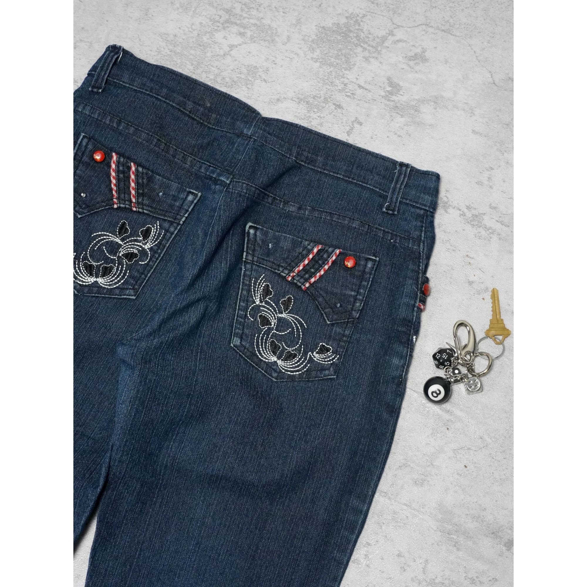 Other Y2k Denim Embroidered Capri Size 28" / US 6 / IT 42 - 2 Thumbnail
