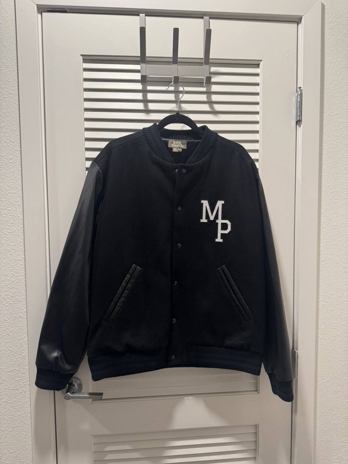 A.P.C. Jean Touitou Miss Rayon Teddy Varsity Jacket Size US XL / EU 56 / 4 - 1 Thumbnail
