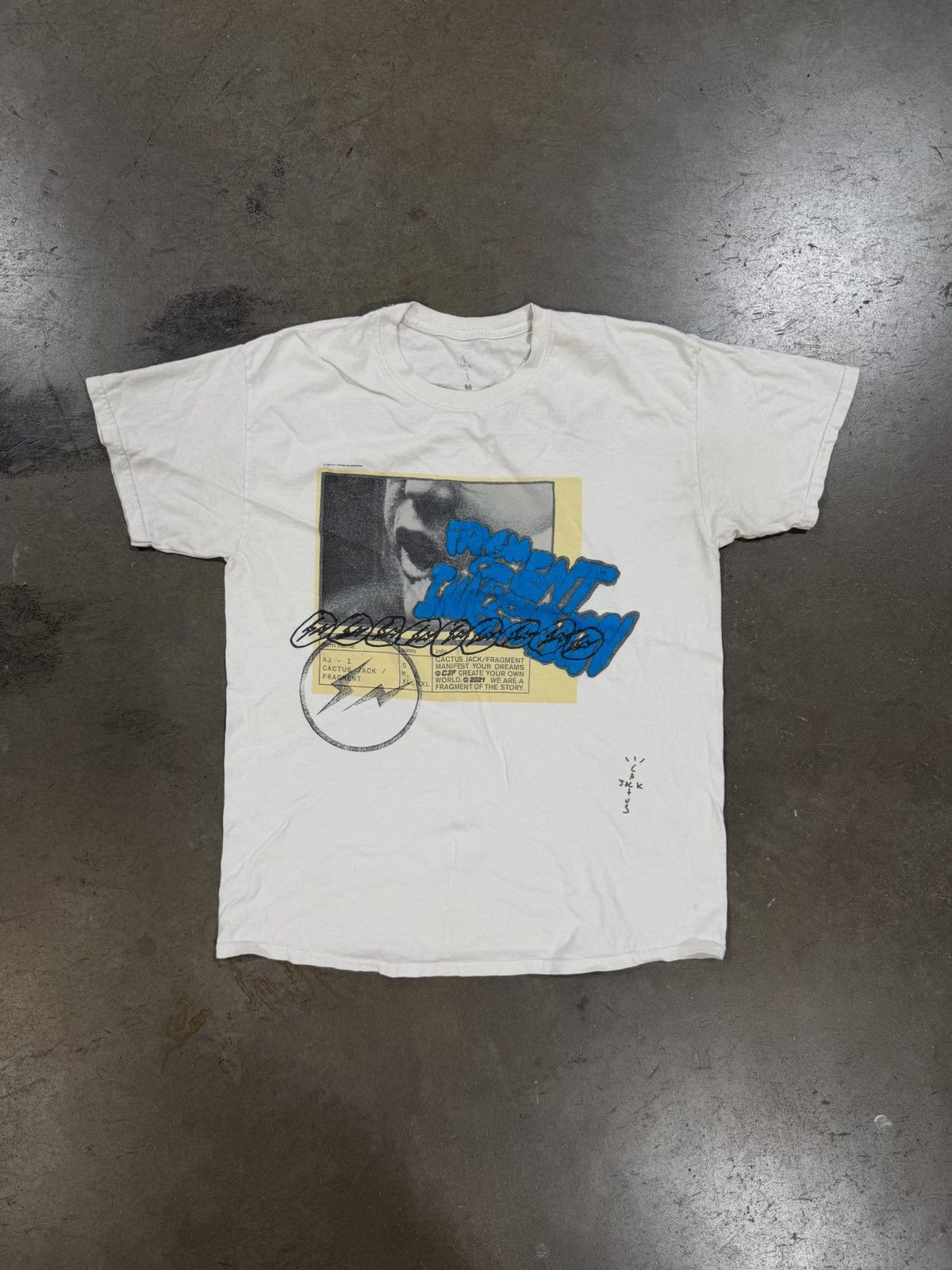 Travis Scott Cactus Jack x Fragment Manifest Tee Size US M / EU 48-50 / 2 - 1 Thumbnail