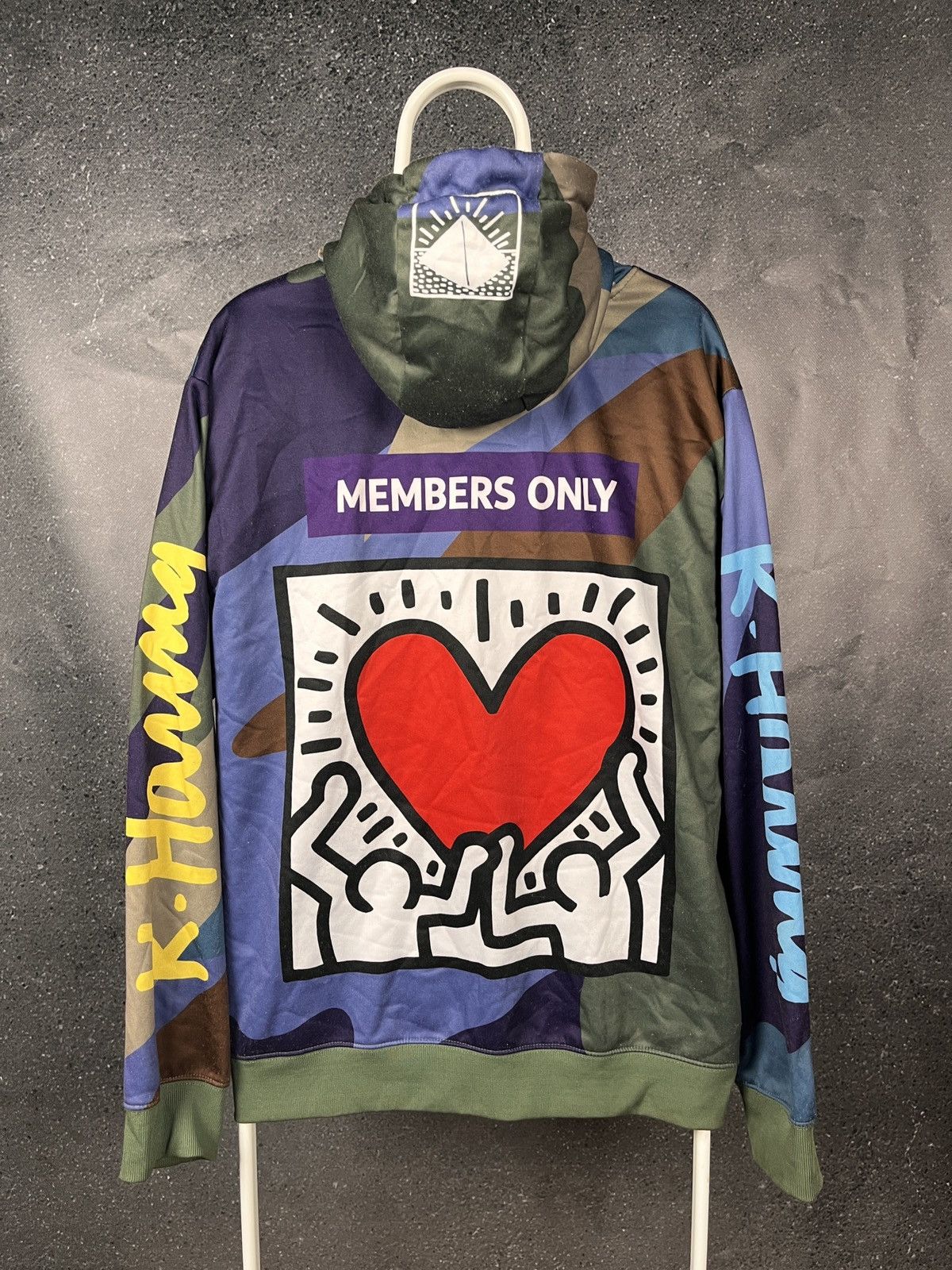 NEW! shops Members Only Keith Haring Hoodie Sweatshirt - size Medium