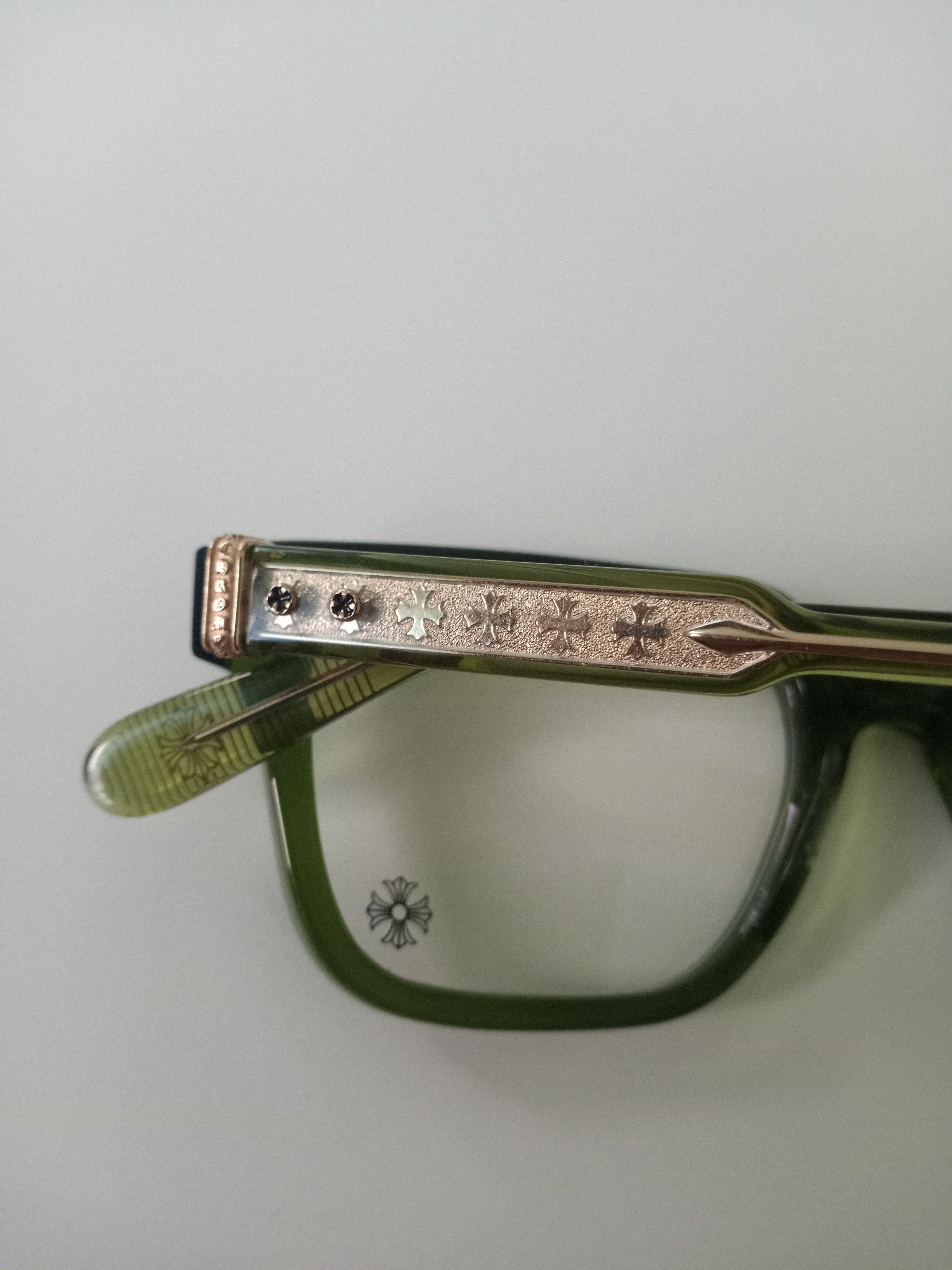 Chrome Hearts Chrome Hearts Green Ambidixtrous Glasses - Size 53[]21-151 Size ONE SIZE - 6 Thumbnail