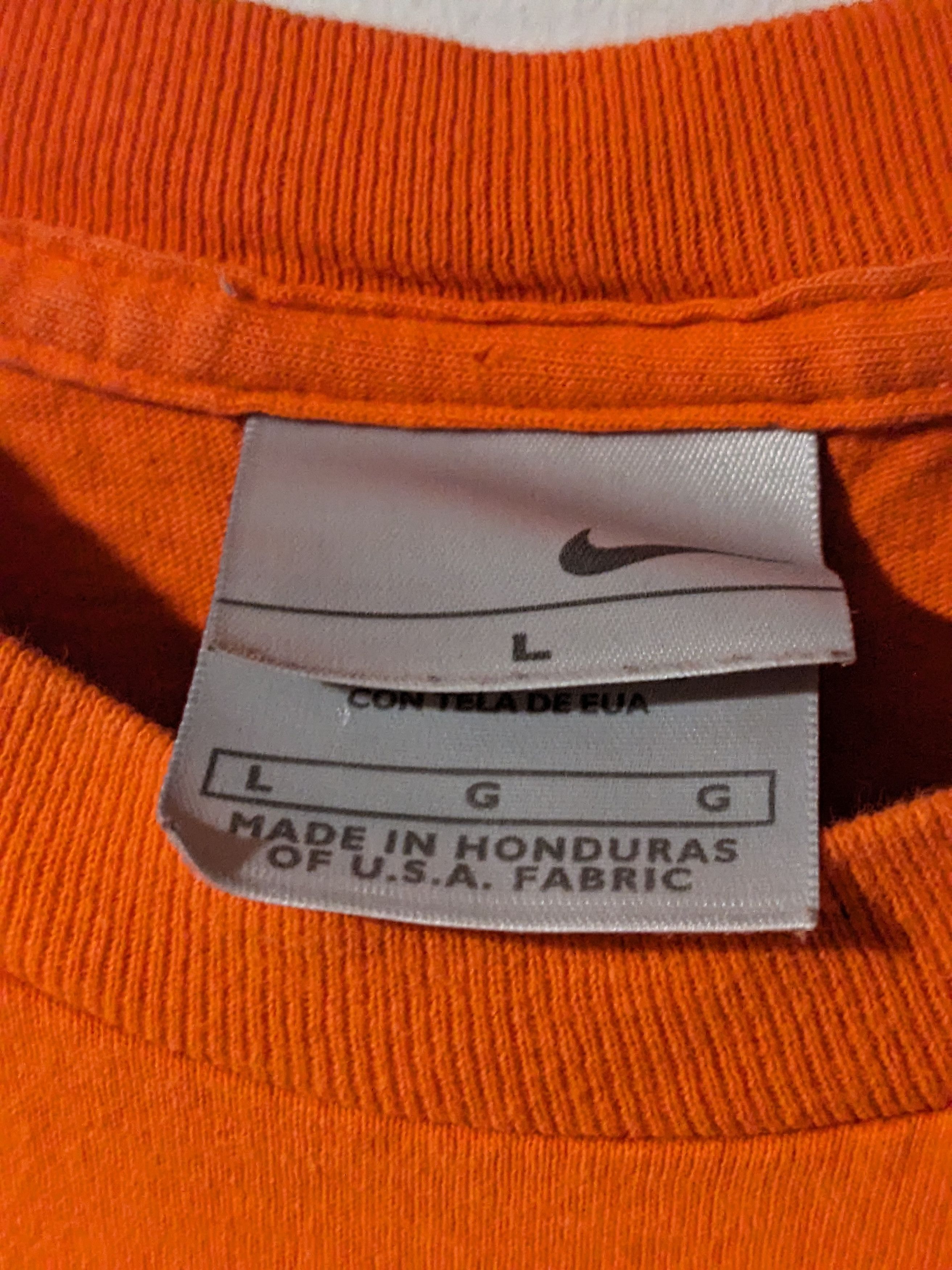 Nike × Vintage Vintage Y2K Just Do It Nike Swoosh Orange Large T-Shirt Size US L / EU 52-54 / 3 - 3 Thumbnail