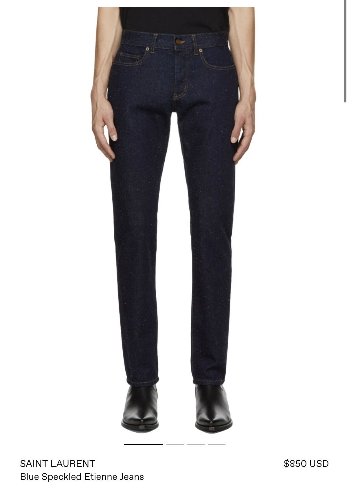 Saint Laurent Paris Saint Laurent Denim Jeans - “Etienne” Speckled Size US 30 / EU 46 - 6 Thumbnail