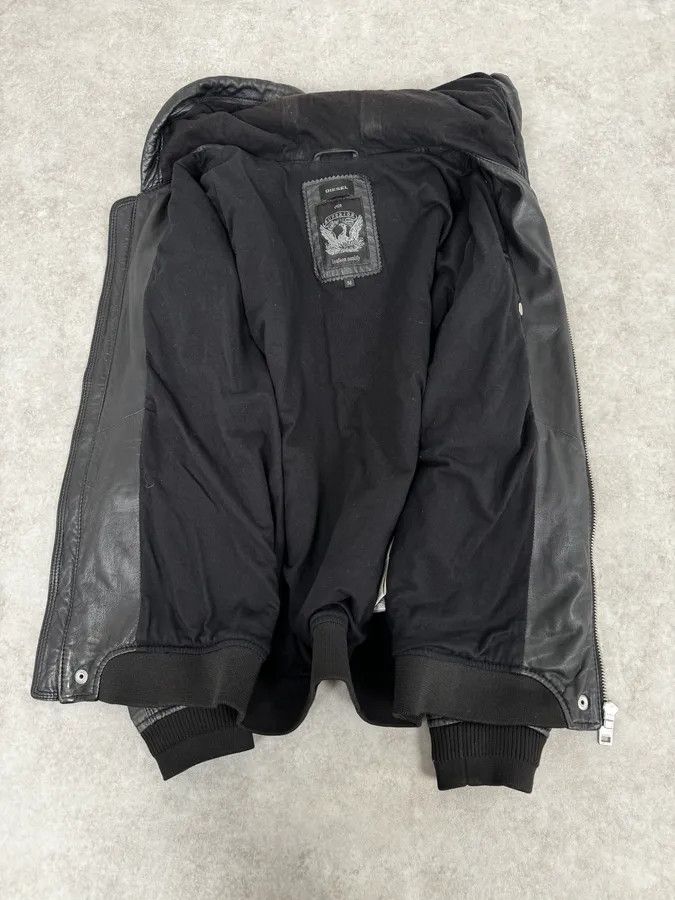 Diesel 2000s Diesel Black Mafia Leather Hooded Jacket Size US M / EU 48-50 / 2 - 7 Thumbnail