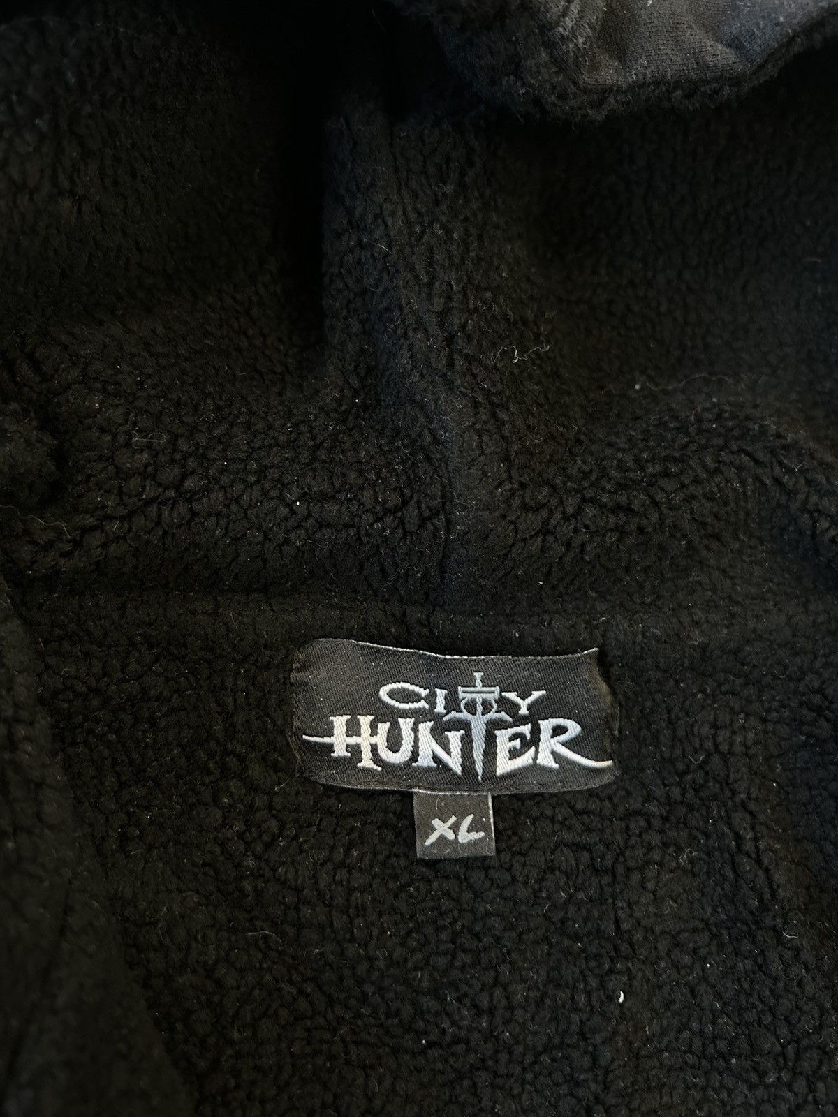 Vintage Y2K zip hoodie vintage black big logo City Hunter Size US L / EU 52-54 / 3 - 3 Thumbnail