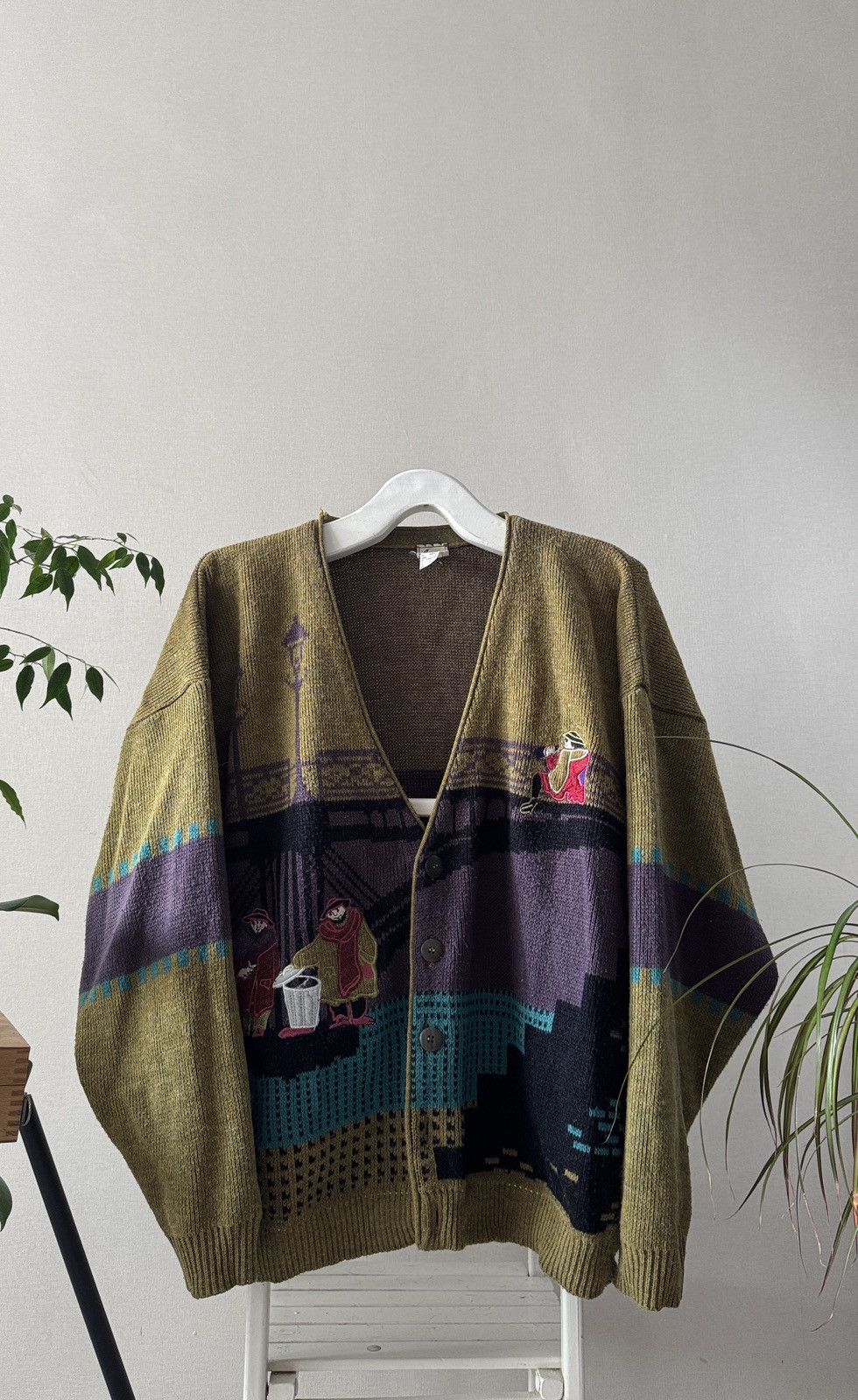 Vintage Rare 90s’ Unique Vintage Coletti Studio Wool Blend Cardigan Size US L / EU 52-54 / 3 - 1 Thumbnail