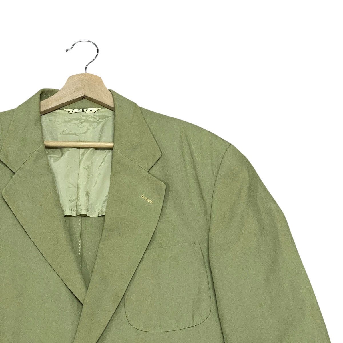 Givenchy Vintage Givenchy Stretch Cotton Silk-Blend Blazer Jacket Size US L / EU 52-54 / 3 - 2 Thumbnail