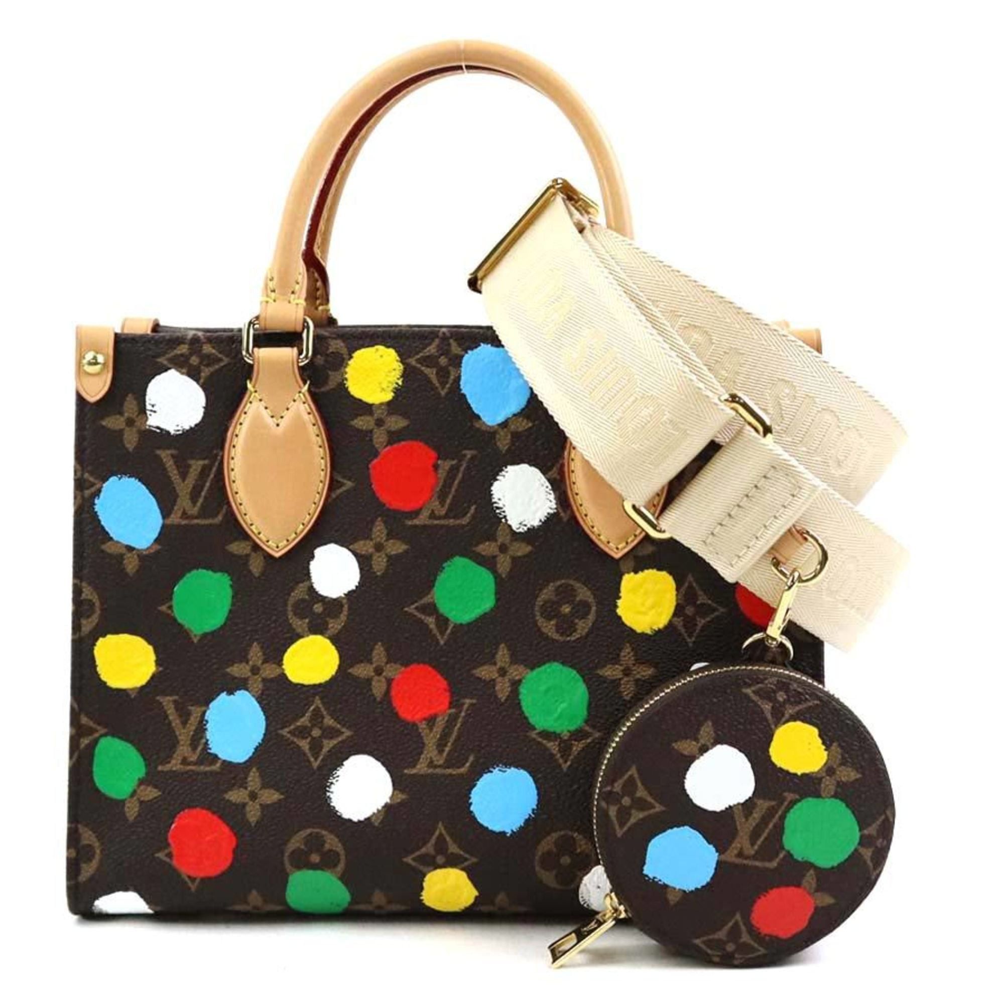 Louis Vuitton Louis Vuitton On the Go PM Monogram Canvas Handbag/Shoulder Bag in Brown and Multicolor (LV x YK) - Women's, M46380, Free Shipping, 90238k Size ONE SIZE - 1 Thumbnail