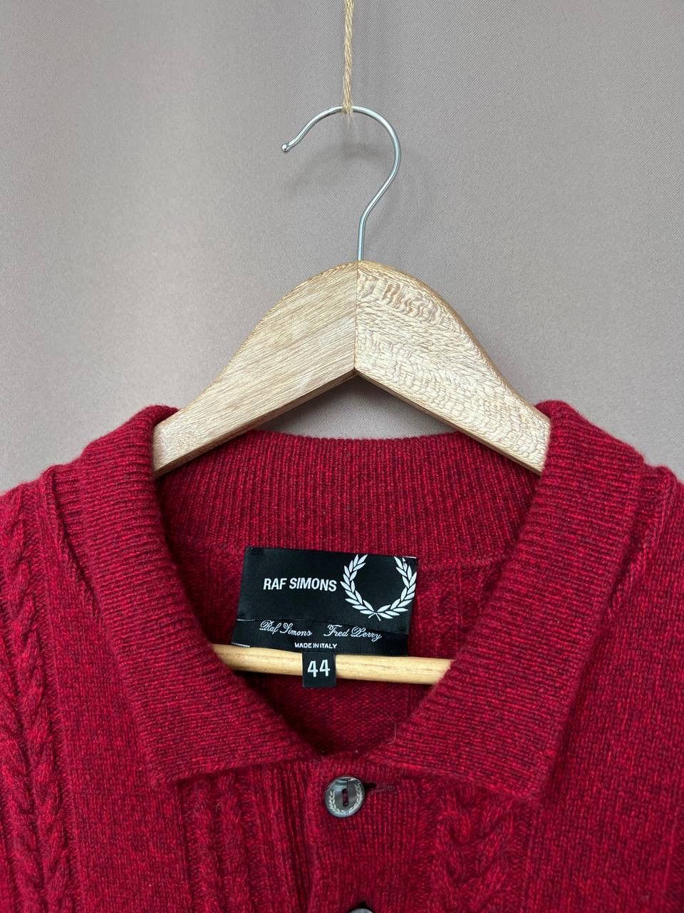 Raf Simons x Fred Perry Knitted Wool Polo Shirt Mens 44 L
