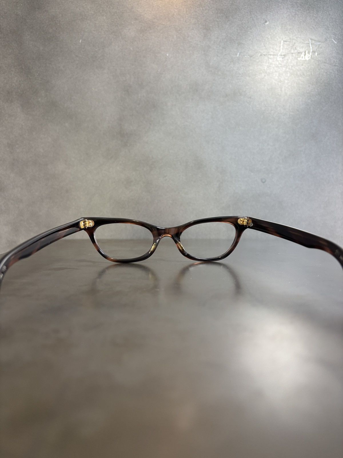 American Optical 1960s Liberty Optical Eyeglasses Vintage Frames USA Horn Rim Size ONE SIZE - 9 Thumbnail