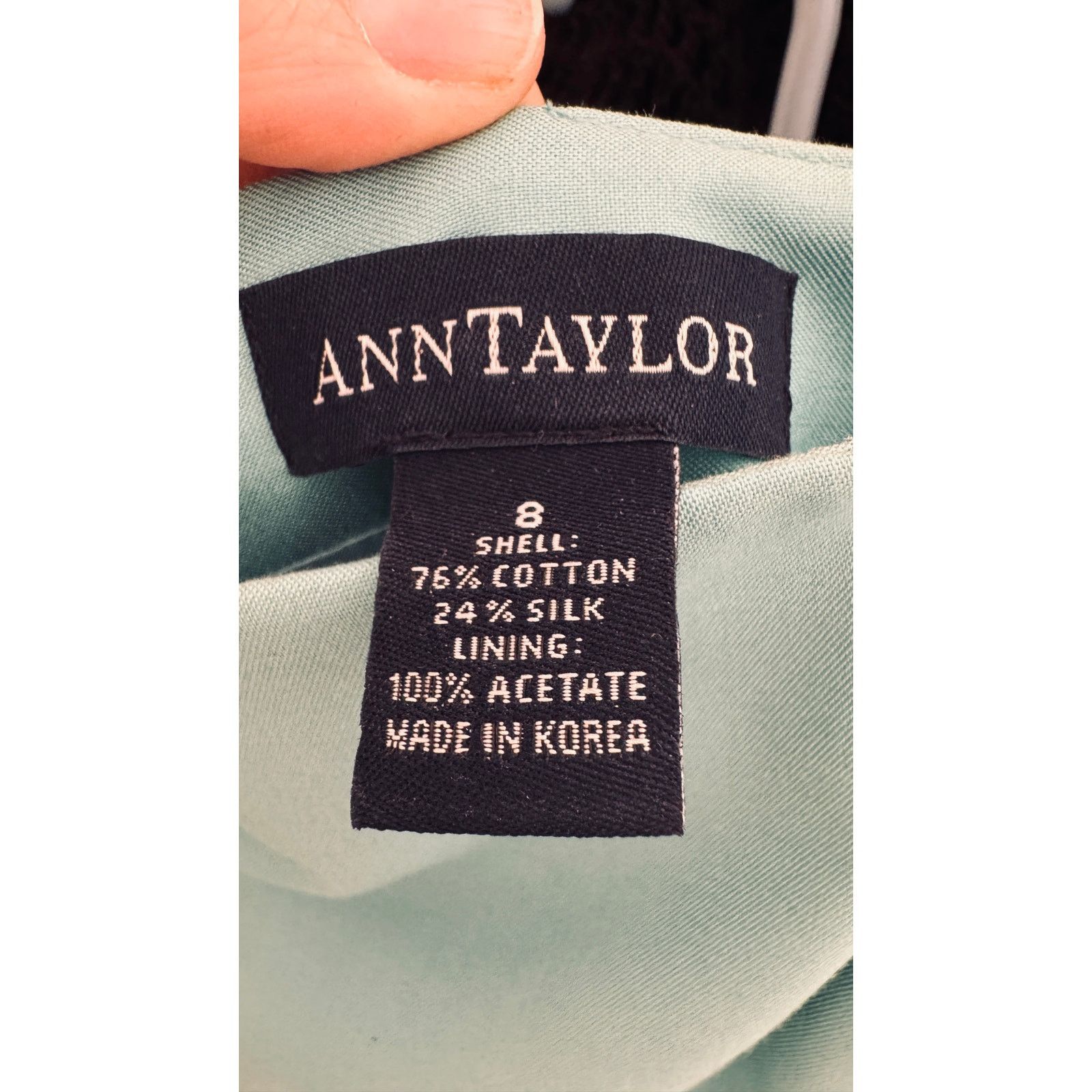 Ann Taylor Ann Taylor Peacock Blue Lined Silk Cotton Easter Dress US 8 Size M / US 6-8 / IT 42-44 - 6 Thumbnail