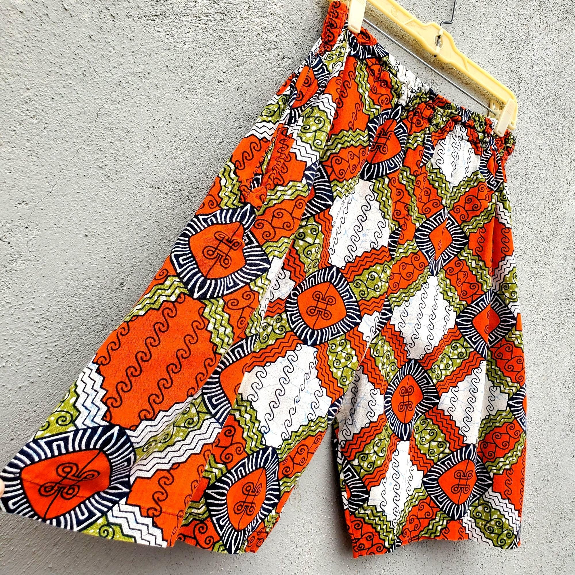 Other Vintage African Wax Print Baggy Shorts Festival Boho Unisex Size US 36 / EU 52 - 1 Thumbnail