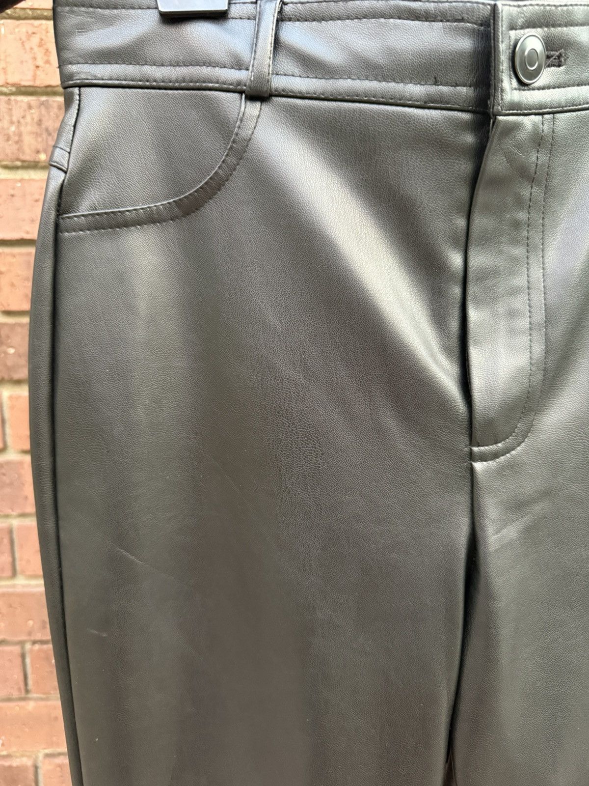 Zara ZARA WOMAN Black Faux Leather High Skinny Pants Size Small Size 27" / US 4 / IT 40 - 3 Thumbnail