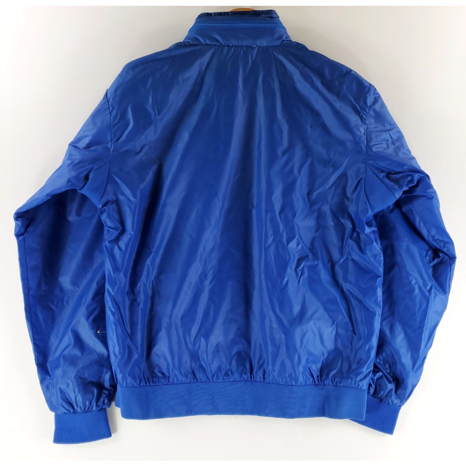 Lacoste VINTAGE Lacoste Windbreaker Jacket Mens L Blue Hooded VTG 80s 90s Rain Jacket Size US L / EU 52-54 / 3 - 6 Thumbnail