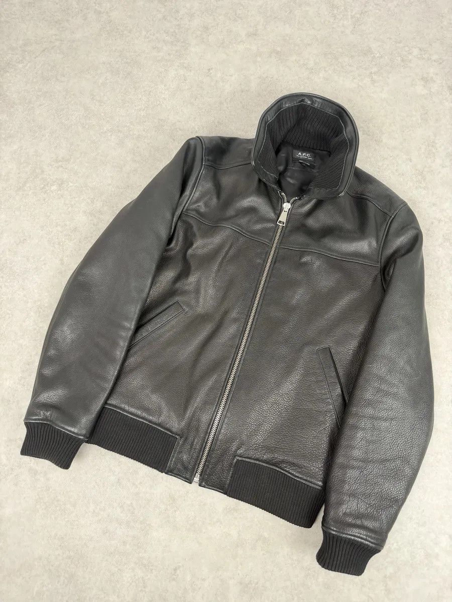 A.P.C. A.P.C. Black Calfskin Leather Jacket Size US L / EU 52-54 / 3 - 4 Thumbnail