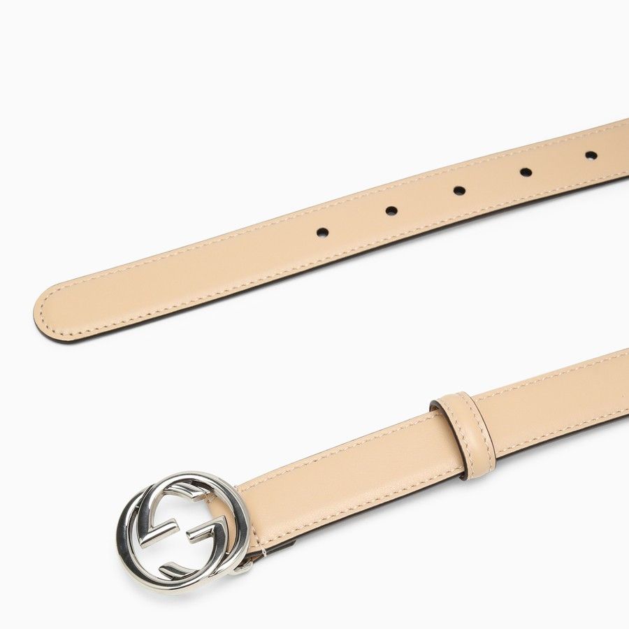 Gucci o1d2blof0824 Size: 85 / Leather GG Belt in Light Beige Size ONE SIZE - 3 Thumbnail