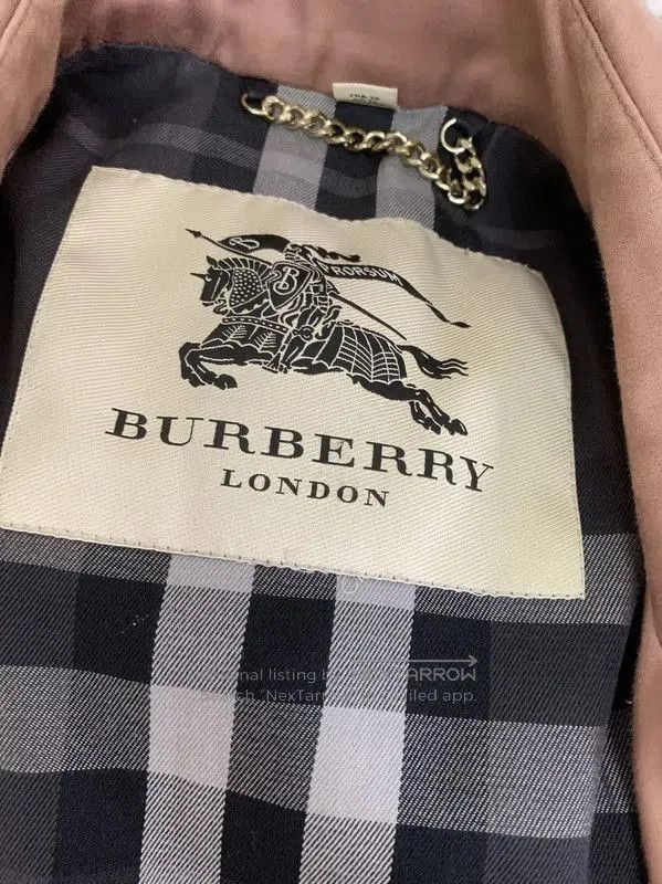 Burberry Burberry XS Pink Cotton Women's Trench Coat. Size XS / US 0-2 / IT 36-38 - 4 Thumbnail