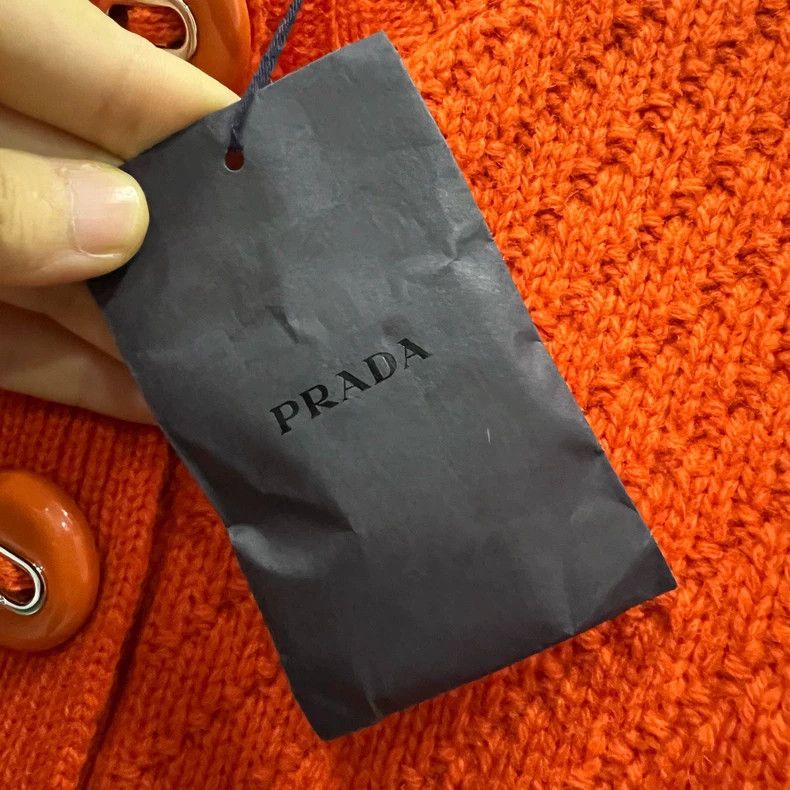 Prada Prada Orange knitted jacket 2502-Nextarrow Size US XXS / EU 40 - 3 Thumbnail