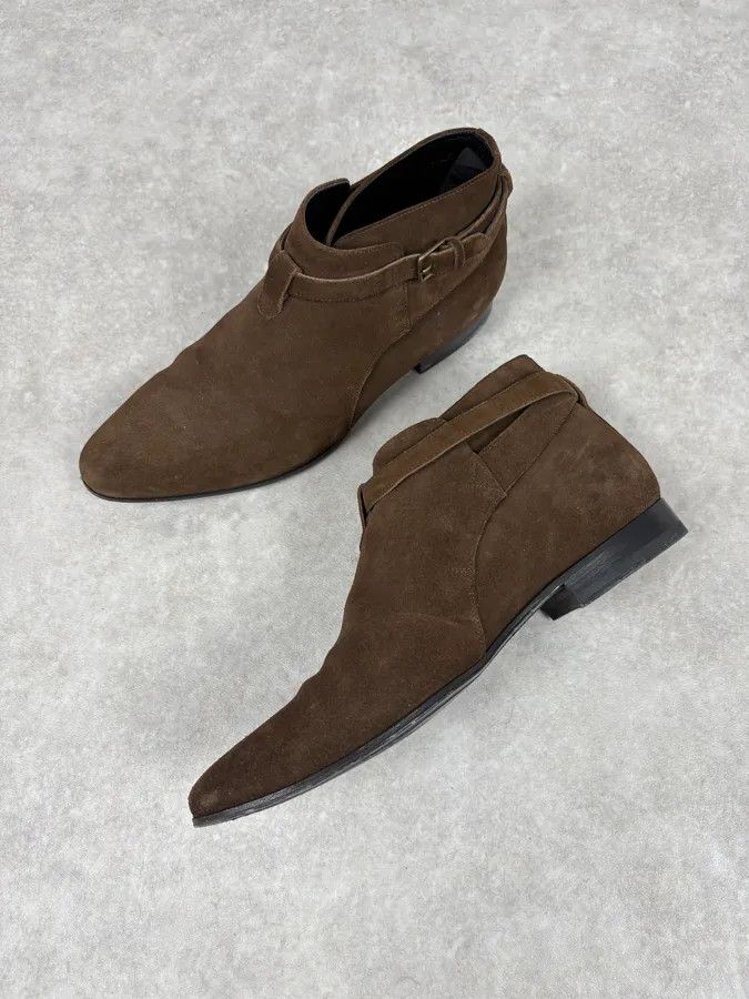 Saint Laurent Paris 2010s Saint Laurent Brown Suede Leather Classy Boots Size US 9 / EU 42 - 5 Thumbnail