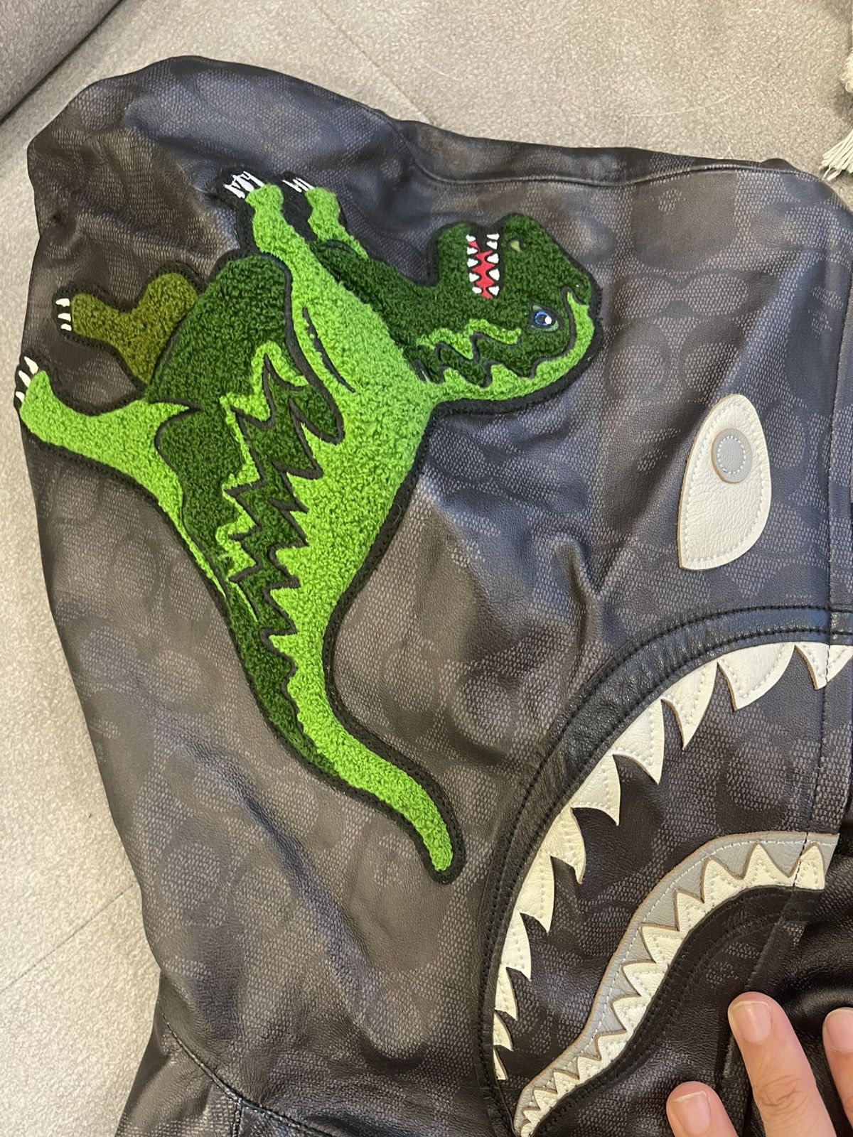 Bape × Coach Black Bape X Coach Shark Leather Jacket Size US L / EU 52-54 / 3 - 4 Thumbnail