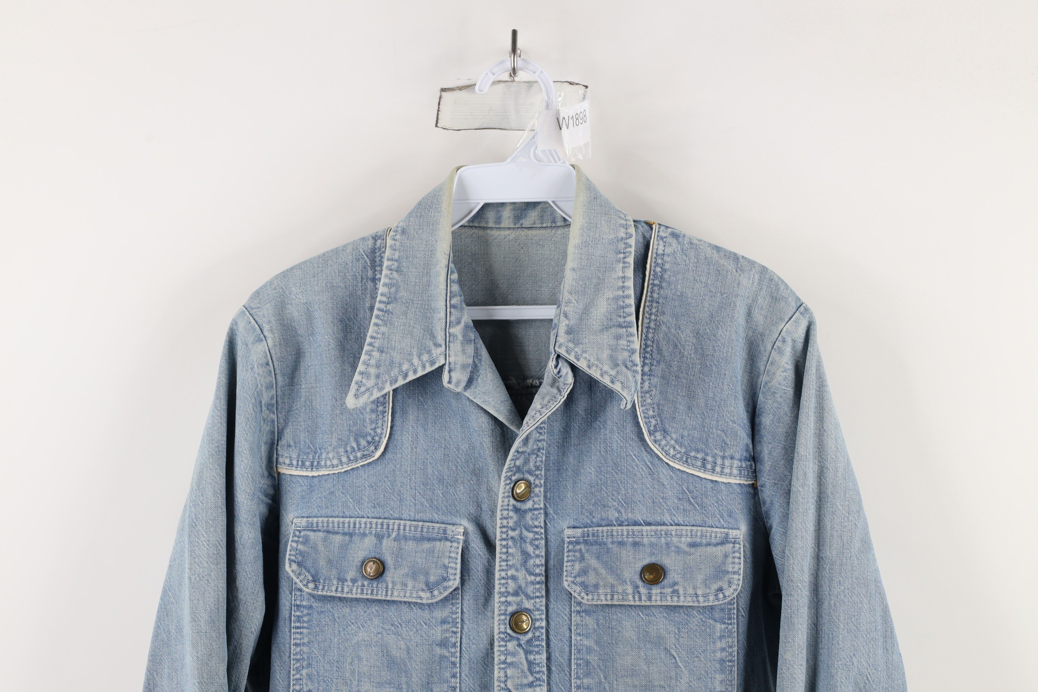 Vintage Vintage 50s 60s Streetwear Denim Button Shirt Jacket USA Size M / US 6-8 / IT 42-44 - 2 Thumbnail