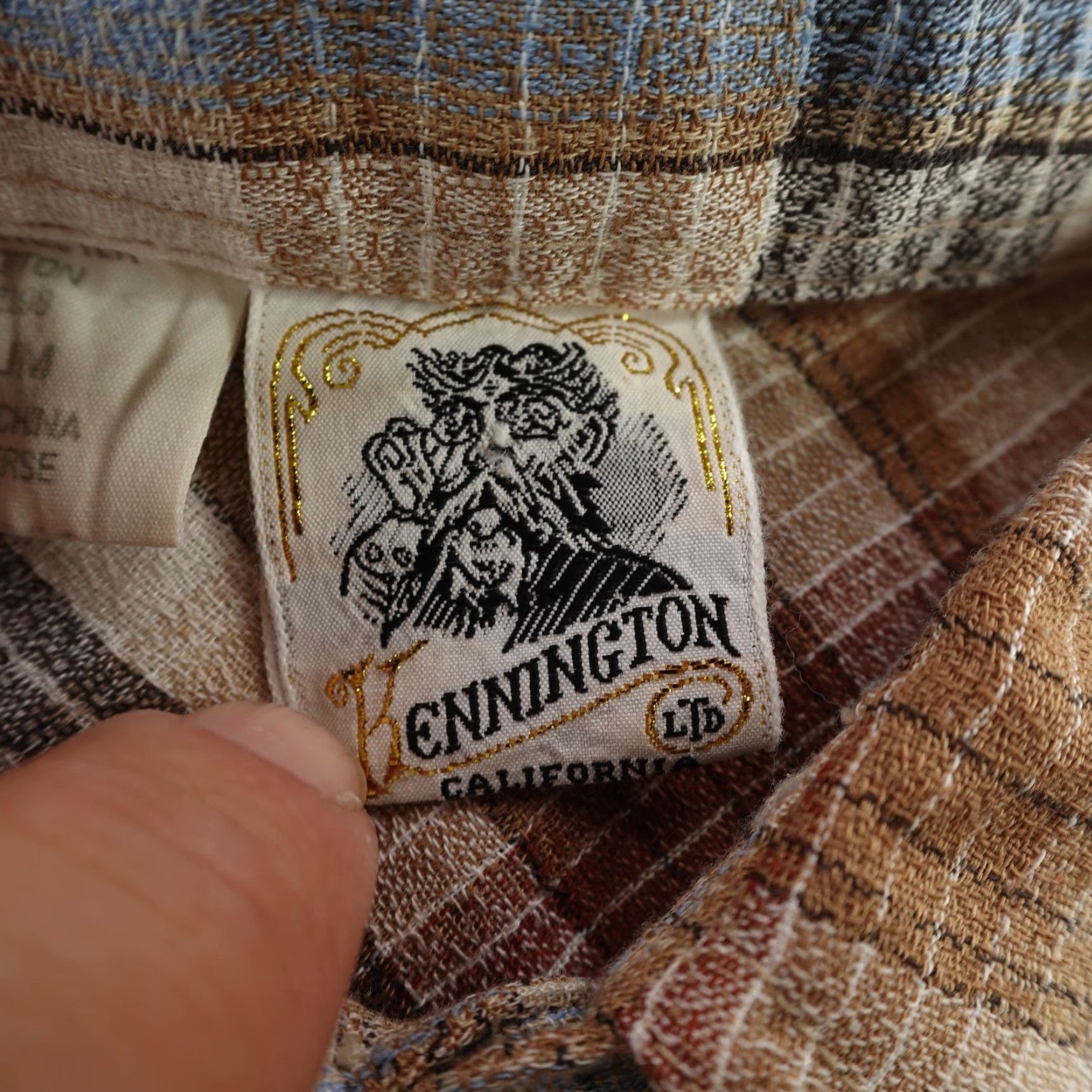 Vintage VINTAGE Kennington Shirt Mens Medium Brown Plaid Western Pearl Snap California Shirt Mens Medium Brown Plaid Western Pearl Snap California Size US M / EU 48-50 / 2 - 7 Thumbnail
