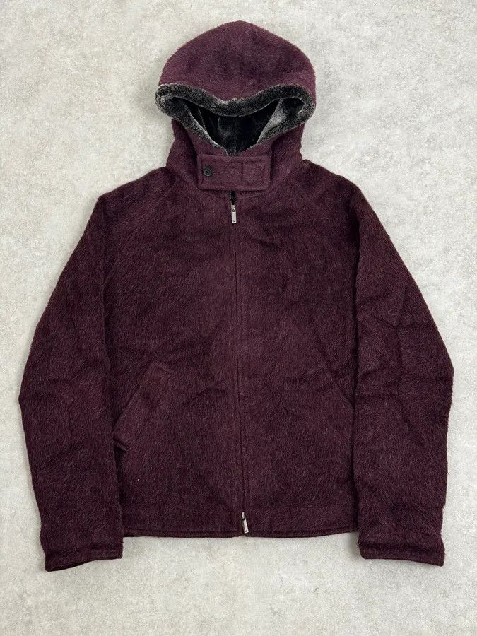 Emporio Armani AW2014 Emporio Armani Burgundy Eco Fur Hooded Jacket Size US M / EU 48-50 / 2 - 1 Thumbnail