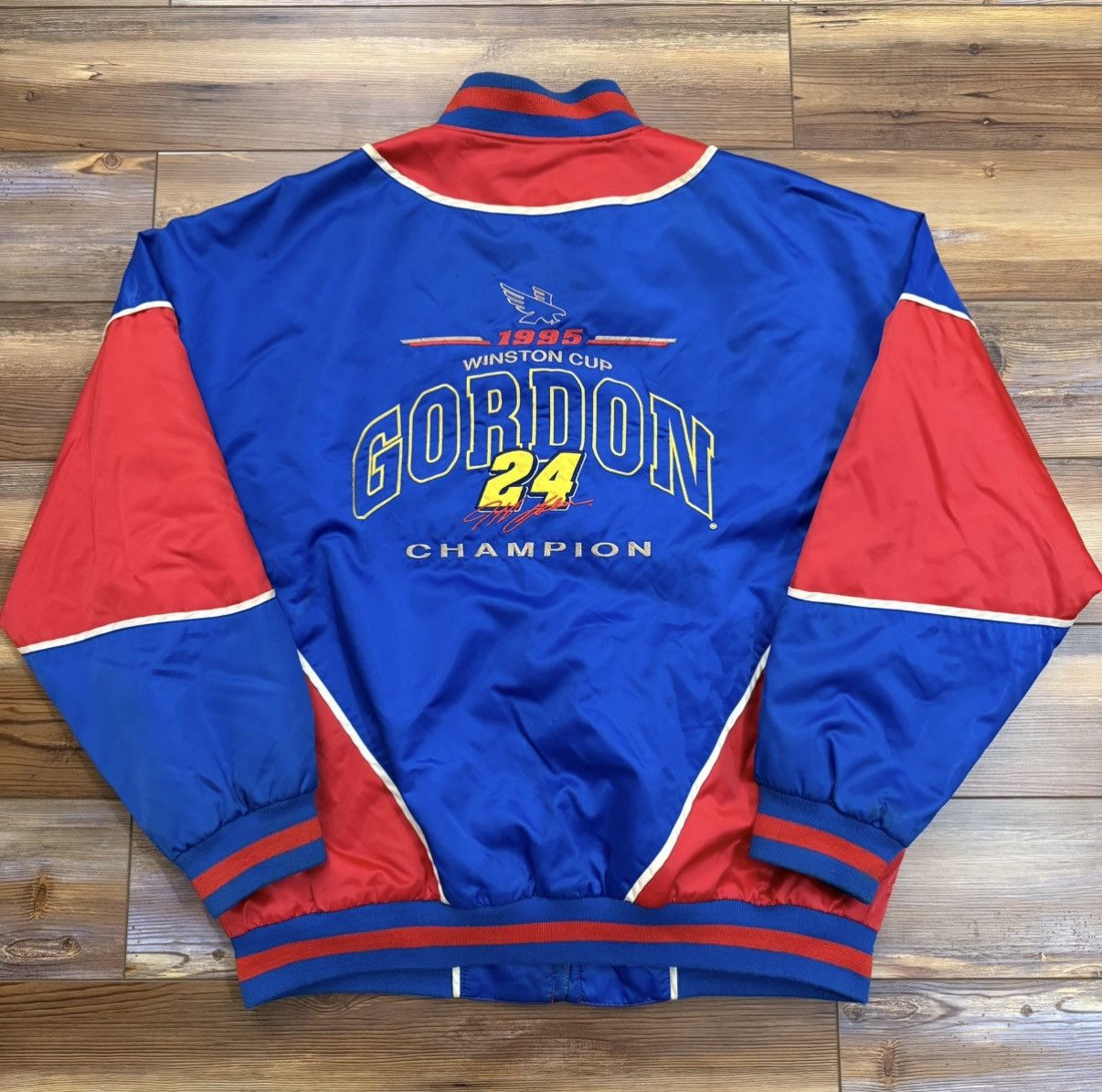 Nutmeg Vintage Blue Red NASCAR Jeff Gordon Signature Nutmeg Jacket Size US XL / EU 56 / 4 - 2 Thumbnail