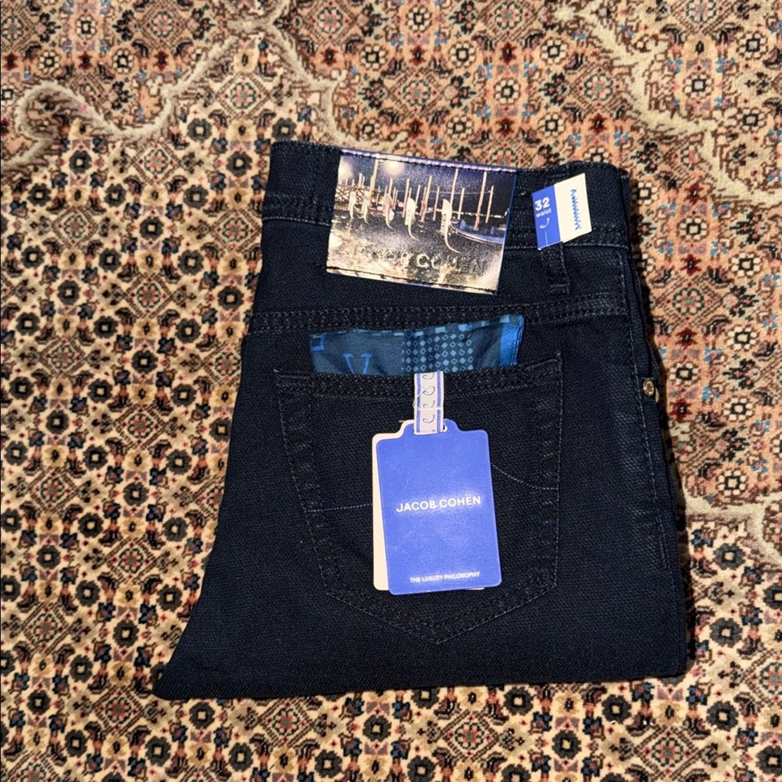 Jacob Cohen Jacob Cohen Men's Deep Indigo Bard Jeans Size 32 Size US 32 / EU 48 - 1 Thumbnail