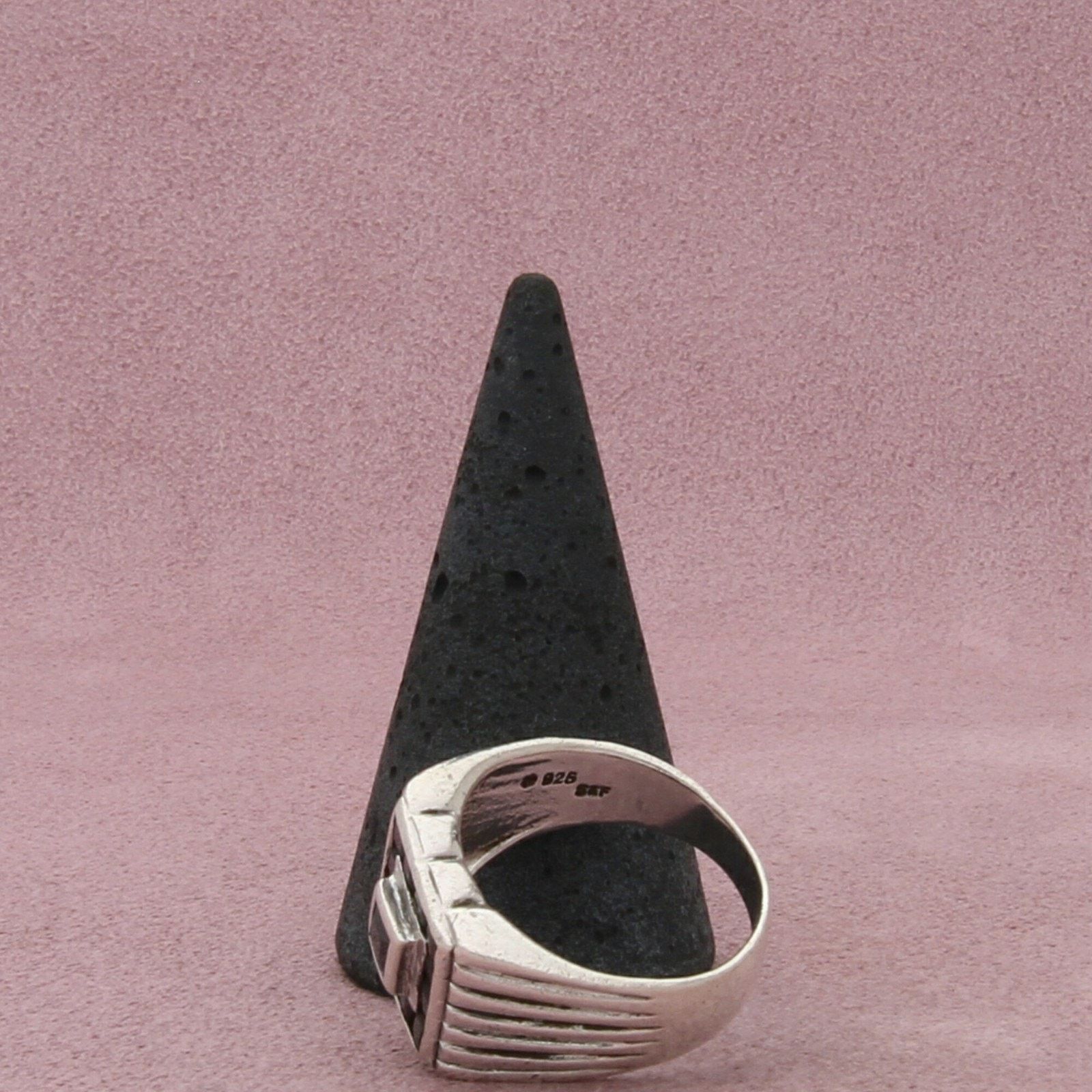 Sterling Silver sterling silver channel-set black cz signet ring size 9.5 Size ONE SIZE - 5 Thumbnail
