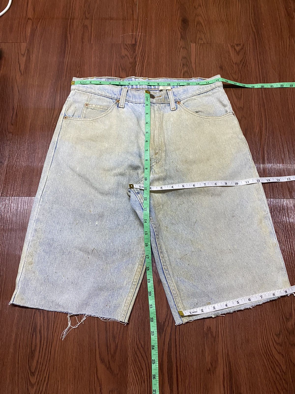Levi's Vintage Clothing Vintage 80s Levis 550 Orange Tab Mud Wash Denim Jorts Size US 31 - 8 Thumbnail