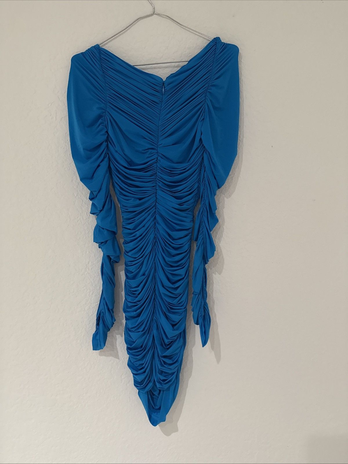 Alex Perry Elegant Blue Ruched Dress Size XS / US 0-2 / IT 36-38 - 7 Thumbnail