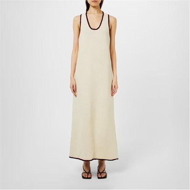 Jil Sander o1g2r1mq1024 Maxi Dress in Beige Size S / US 4 / IT 40 - 3 Thumbnail