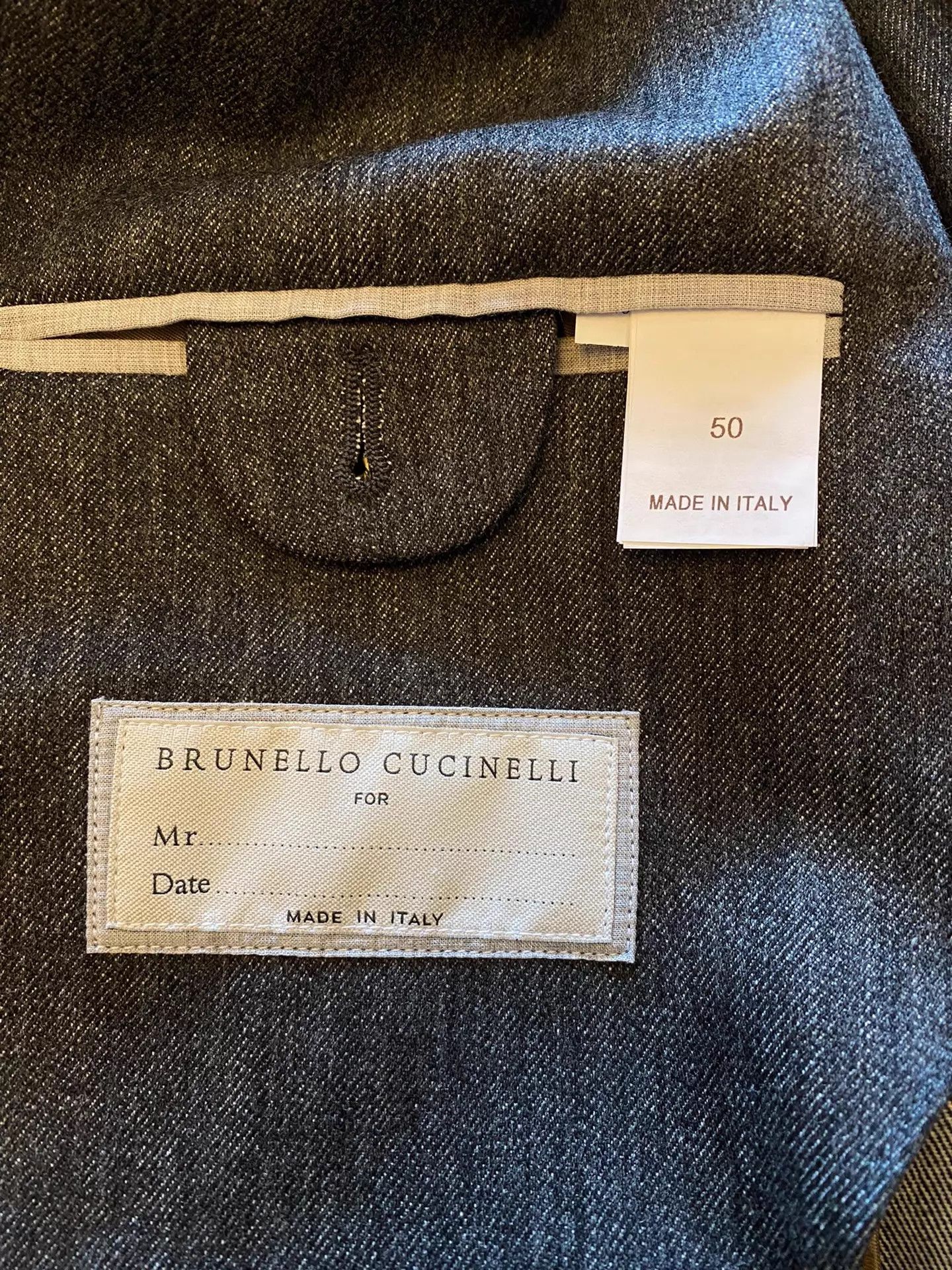 Brunello Cucinelli BRUNELLO CUCINELLI Italian Gray Wool Blazer (New, 50) Size 50R - 8 Thumbnail