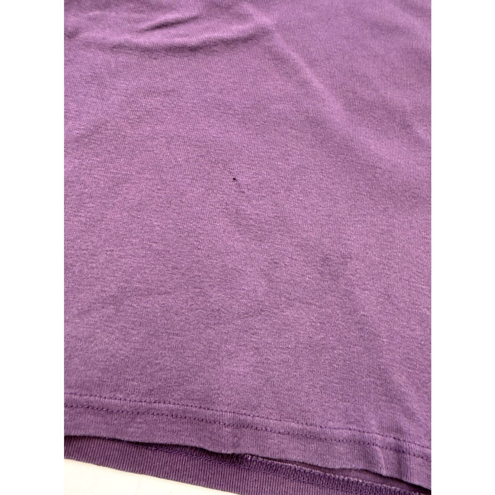 Gap VINTAGE Gap Shirt Womens Large Purple V Neck Short Sleeve Cotton Tee Top Size L / US 10 / IT 46 - 2 Thumbnail