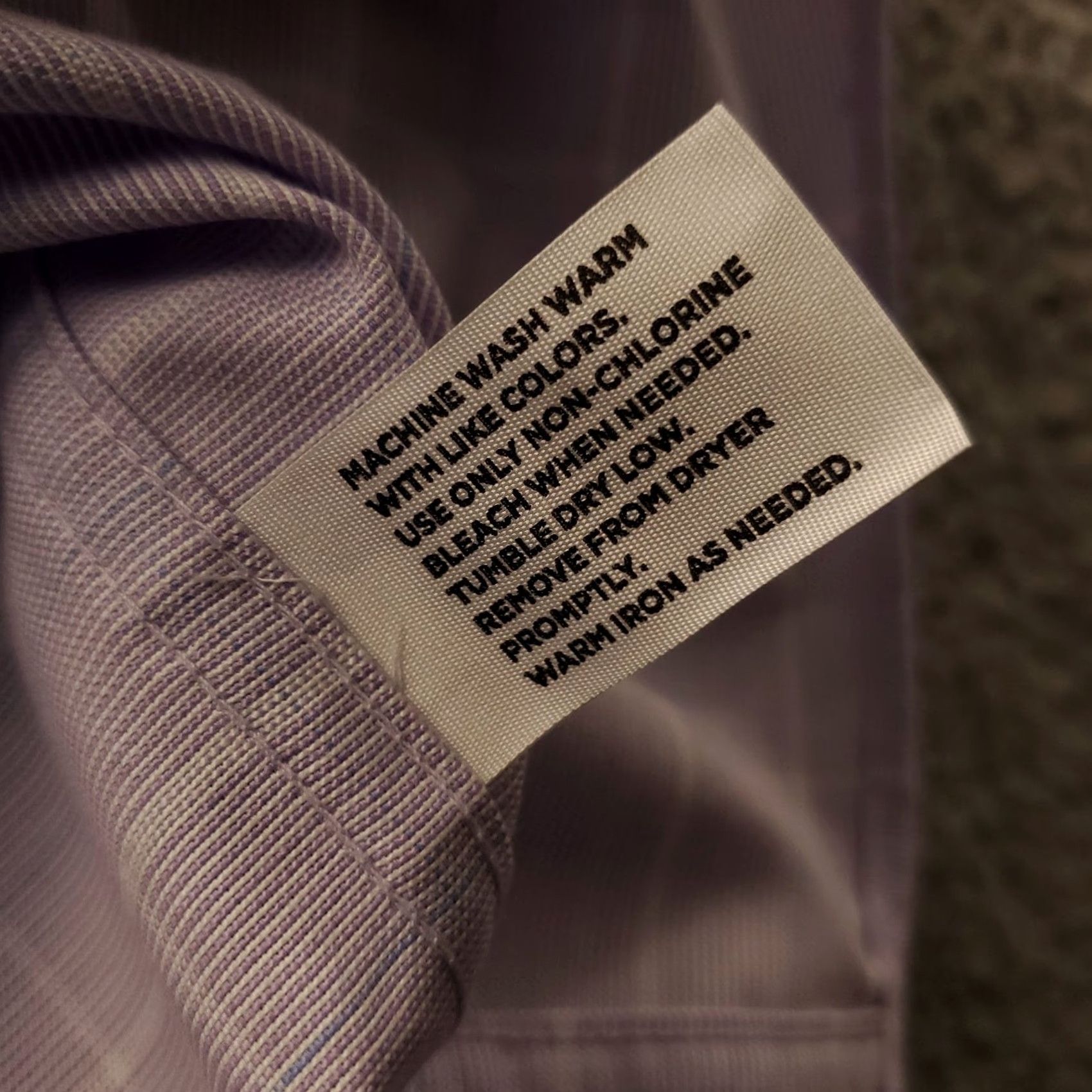 Stafford Stafford Mens Dress Shirt 2XL Multi Orchid Plaid Button-Down Collar, Breathable, Easy Care, Pockets, Cotton, Big & Tall, NWT Size 48R - 7 Thumbnail