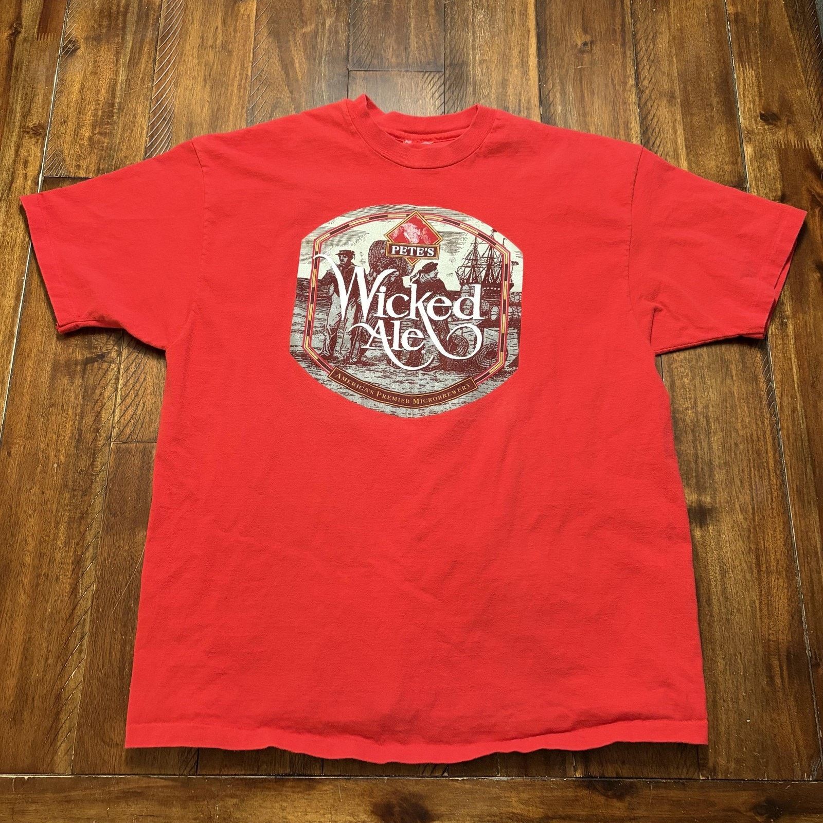 Vintage Vtg Pete's Wicked Ale Shirt Mens XL Beer Graphic T-Shirt Size US XL / EU 56 / 4 - 2 Thumbnail